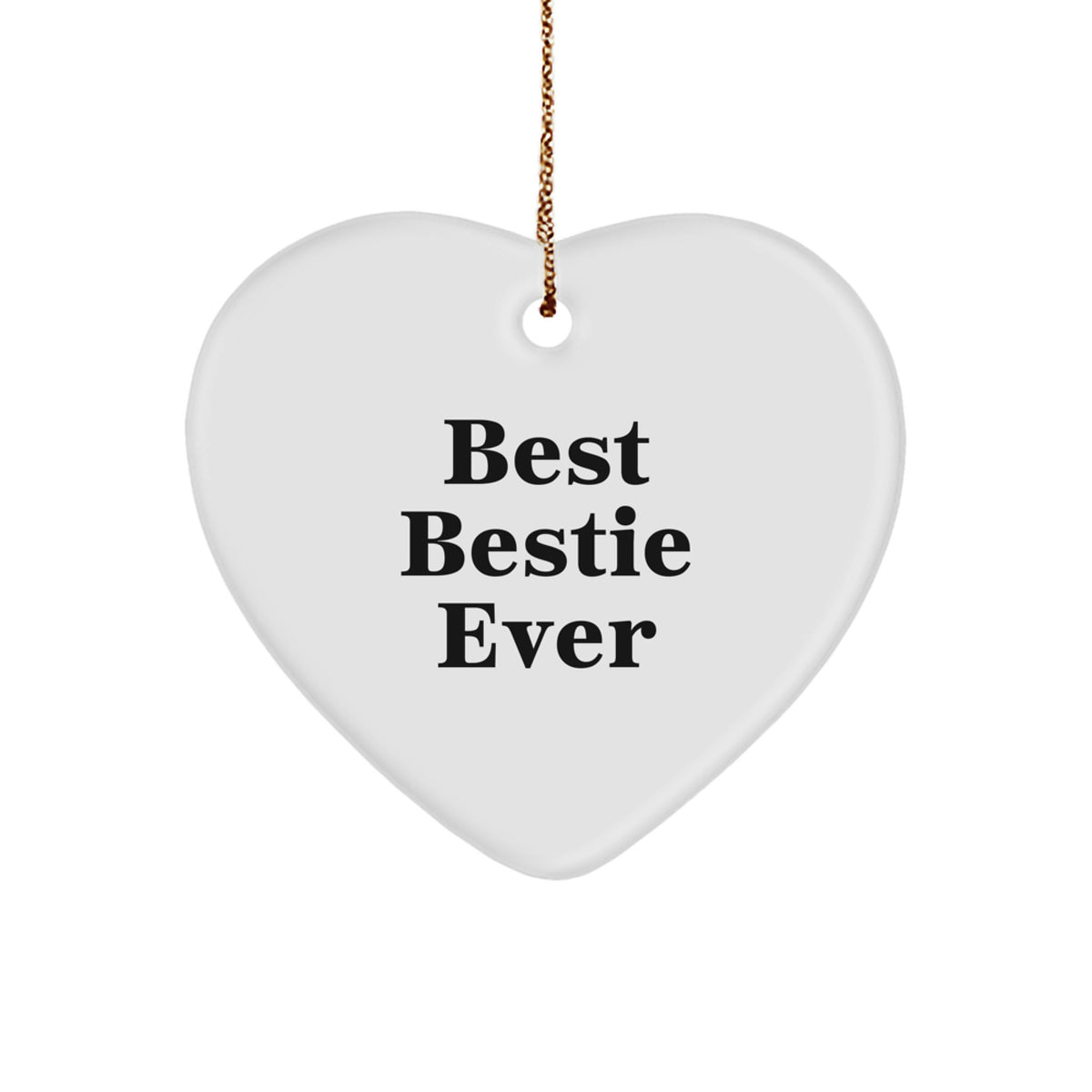 Christmas Gift for Her Bestie Heart Ornament Keepsake Present - Image 1