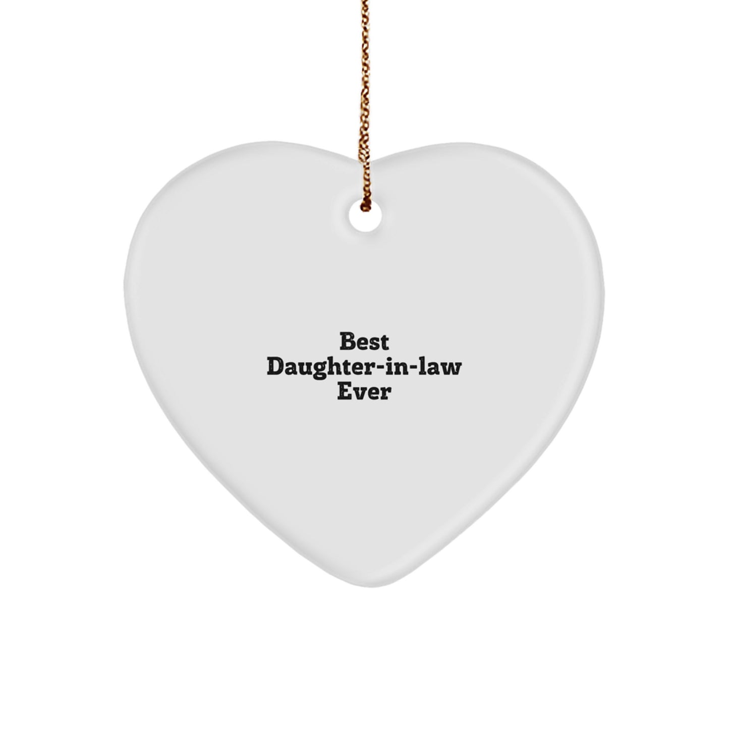 Favorite Daughter-in-law Heart Ornament Christmas Gift for Kids - Image 1