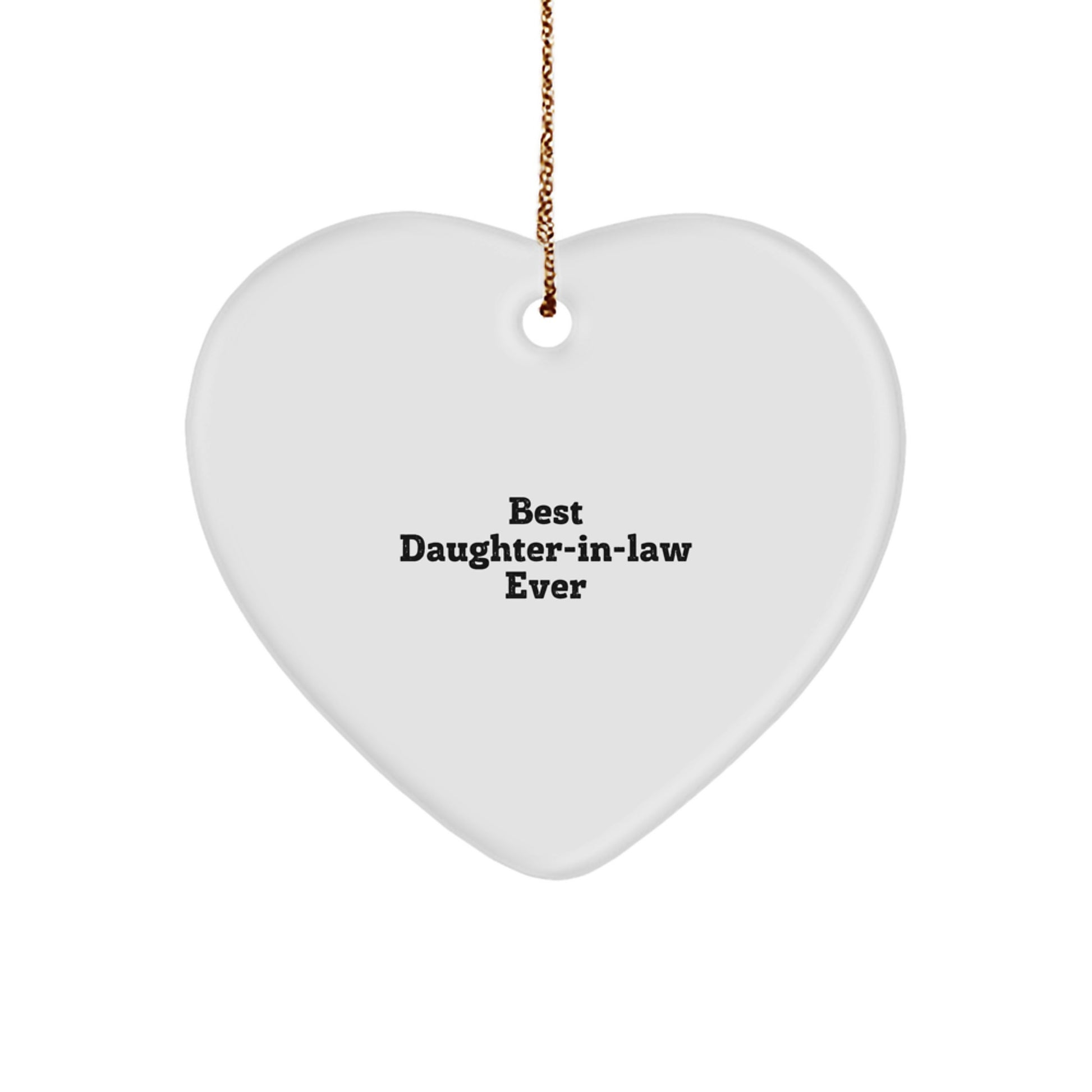 Favorite Daughter-in-law Heart Ornament Christmas Gift for Kids - Image 1