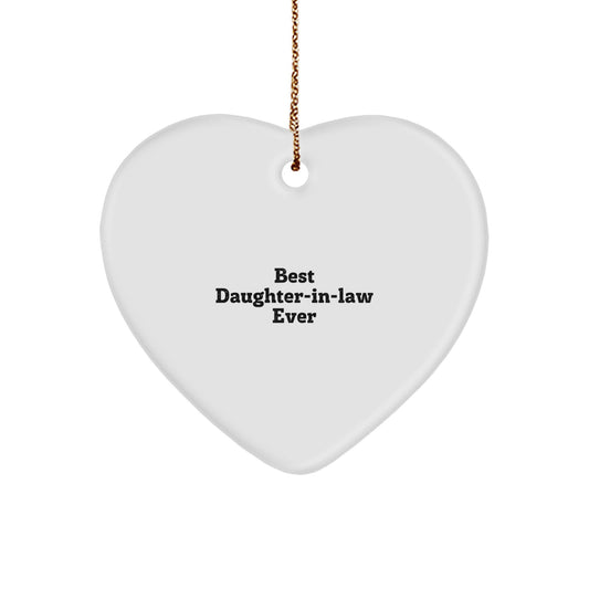 Favorite Daughter-in-law Heart Ornament Christmas Gift for Kids - Image 1
