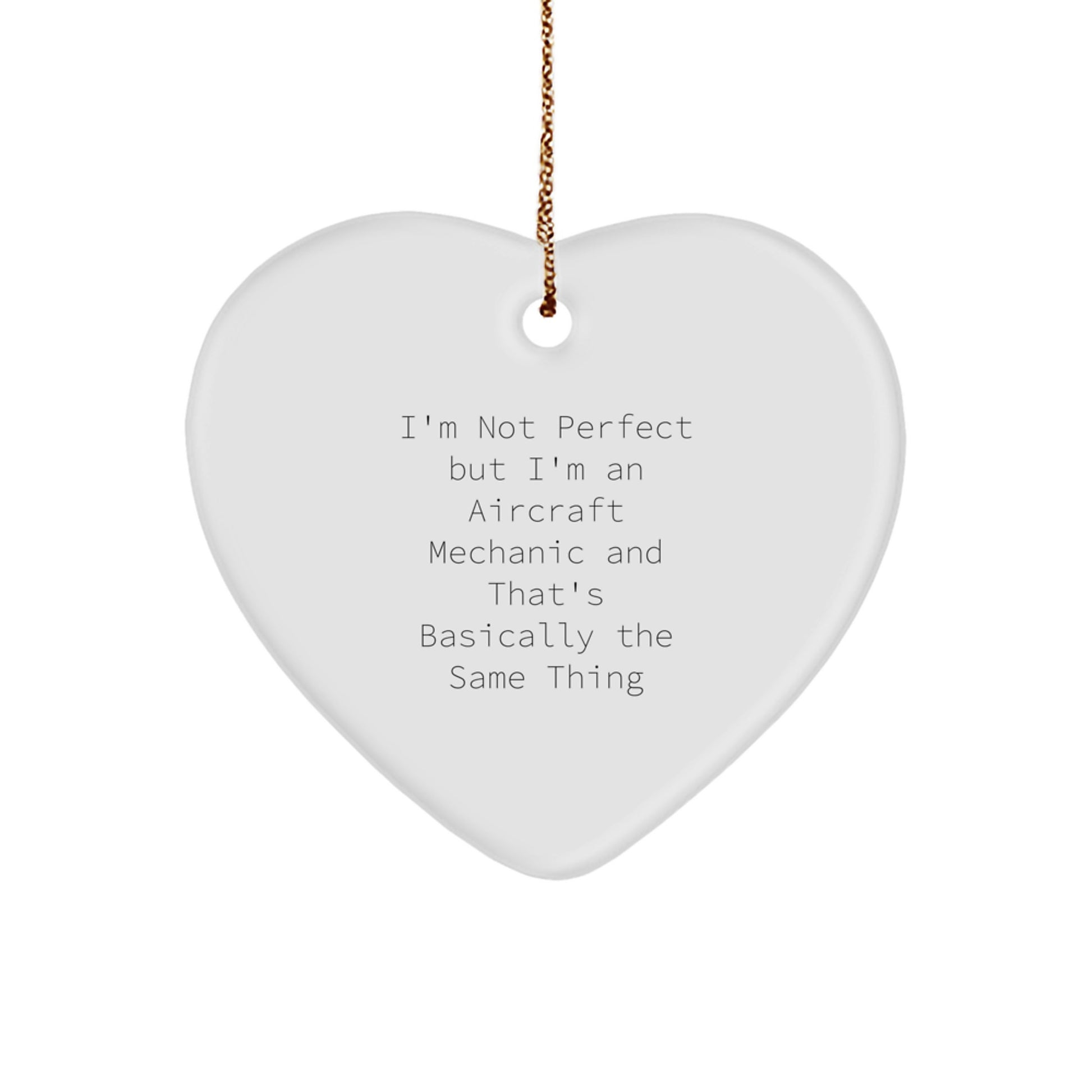Aircraft Mechanic Keepsake Christmas Ornament for Him Gift - Image 1