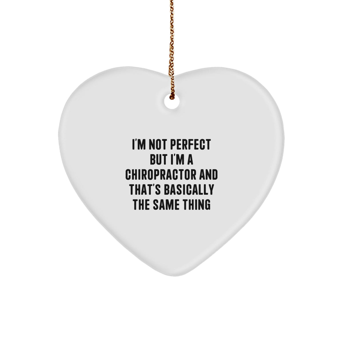 Heart Christmas Ornament Gift for Family - Chiropractor's Treasure, I'm - Image 1