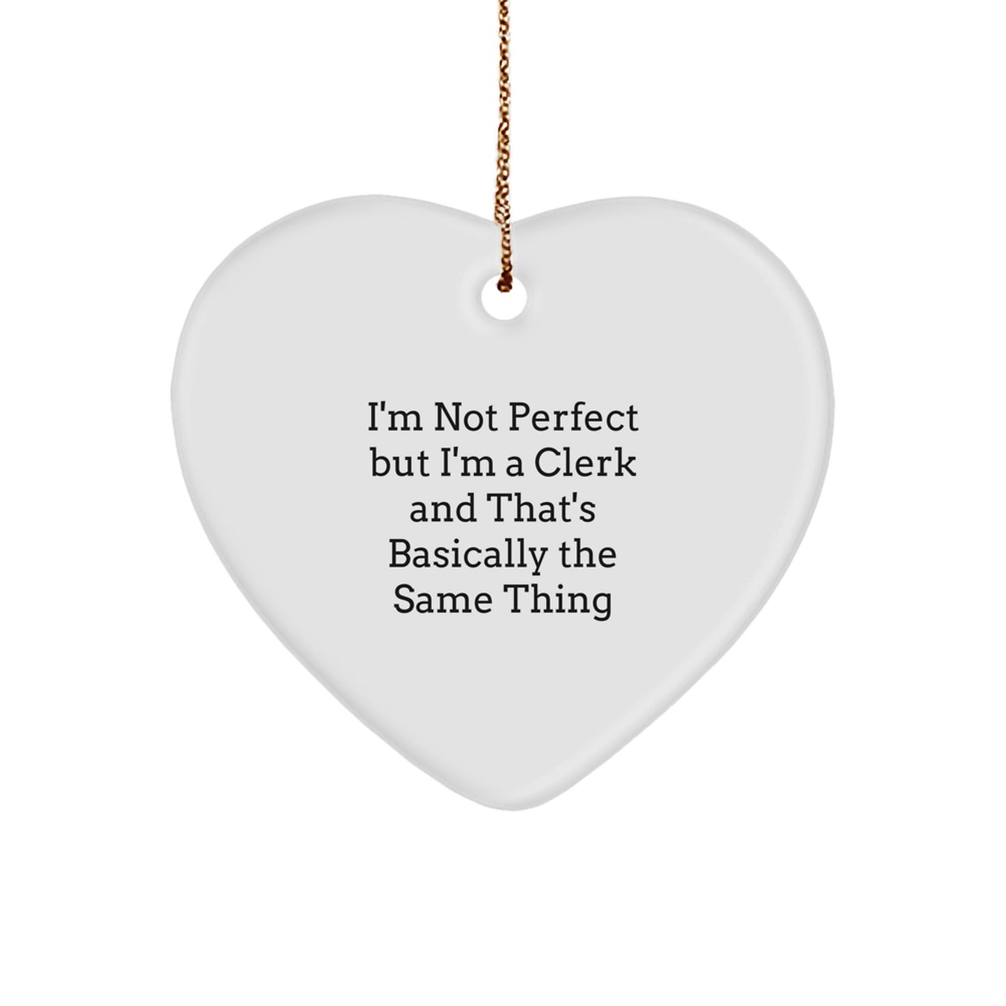 Christmas Gift for Her Present Clerk Heart Ornament Surprise - Image 1