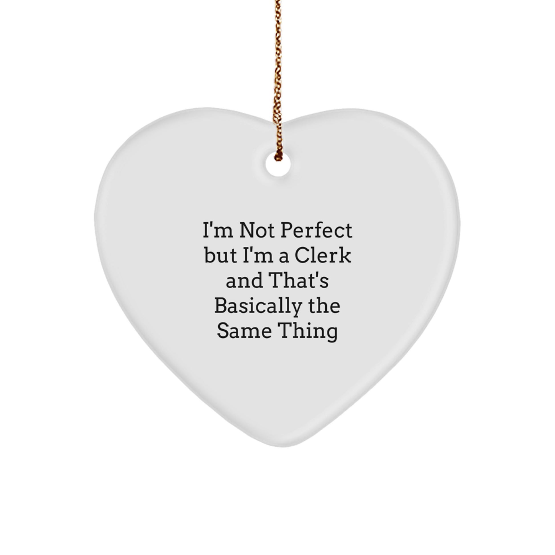 Christmas Gift for Her Present Clerk Heart Ornament Surprise - Image 1