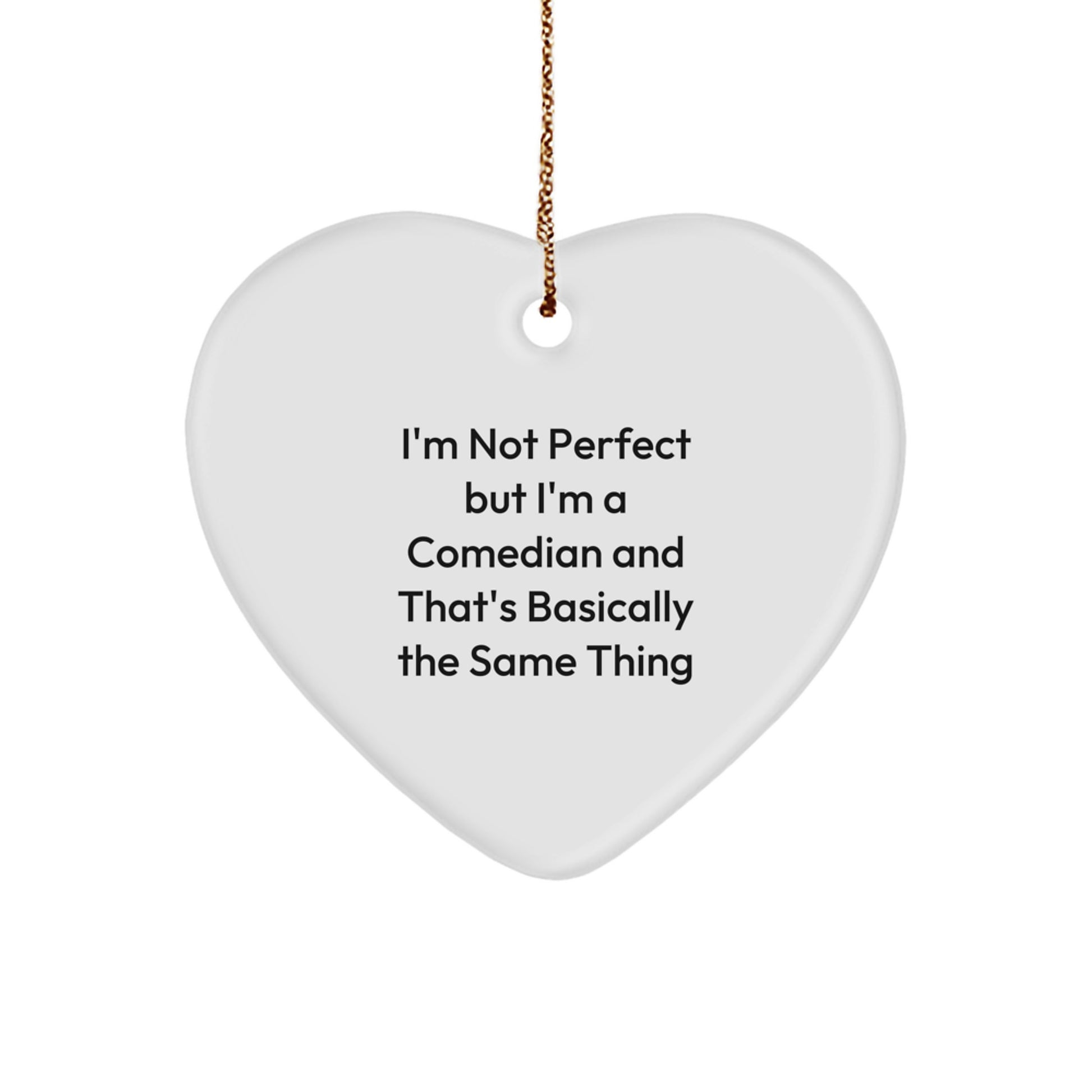 Comedian Heart Ornament Collectible for Neighbors Christmas Gift - Image 1