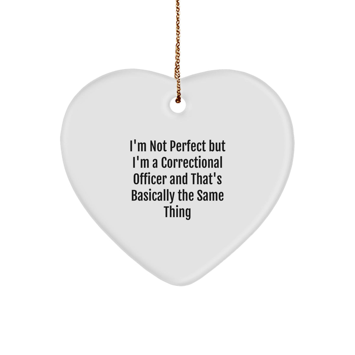 Correctional Officer Christmas Ornament White Gift for Him Keepsake - Image 1