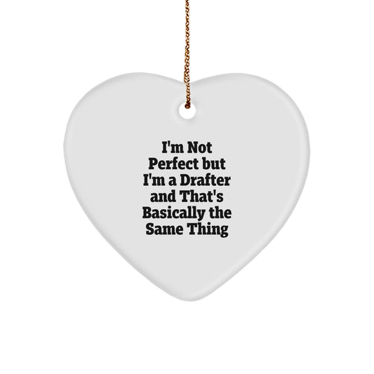 Favorite Drafter Heart-Shaped Christmas Ornament for Kids Gift - Image 1