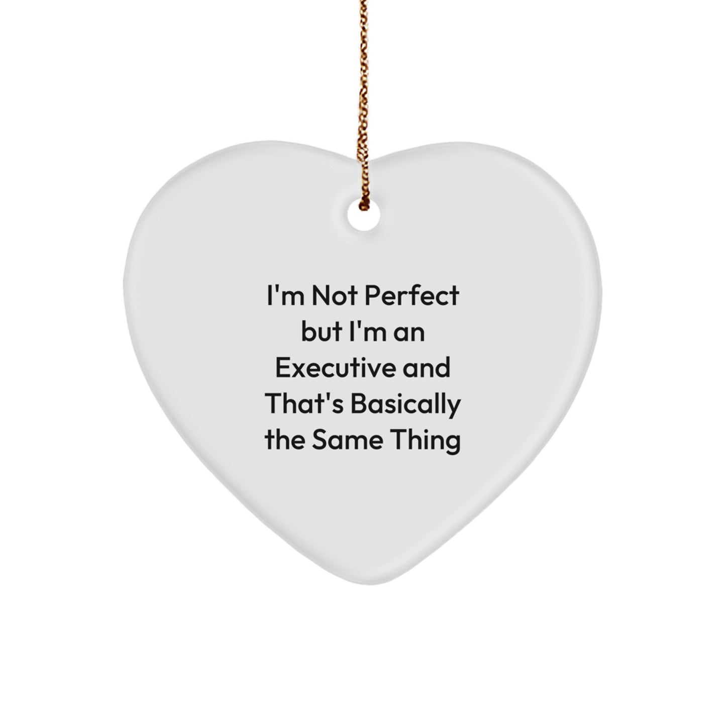 Christmas Gift for Her Executive Heart Ornament Present - Image 1