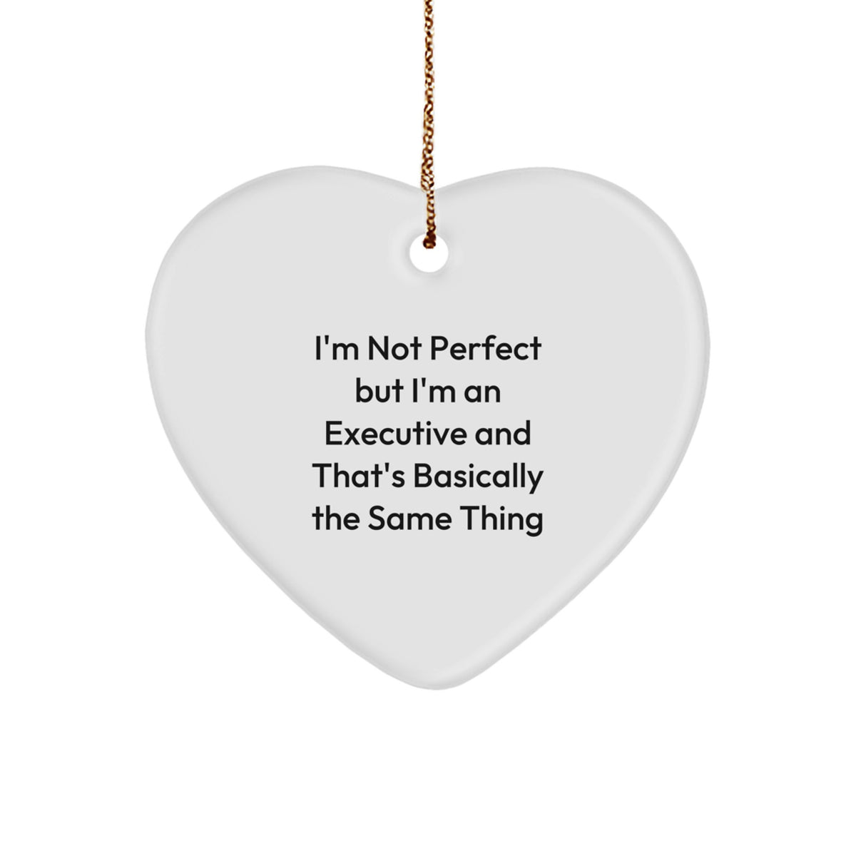 Christmas Gift for Her Executive Heart Ornament Present - Image 1