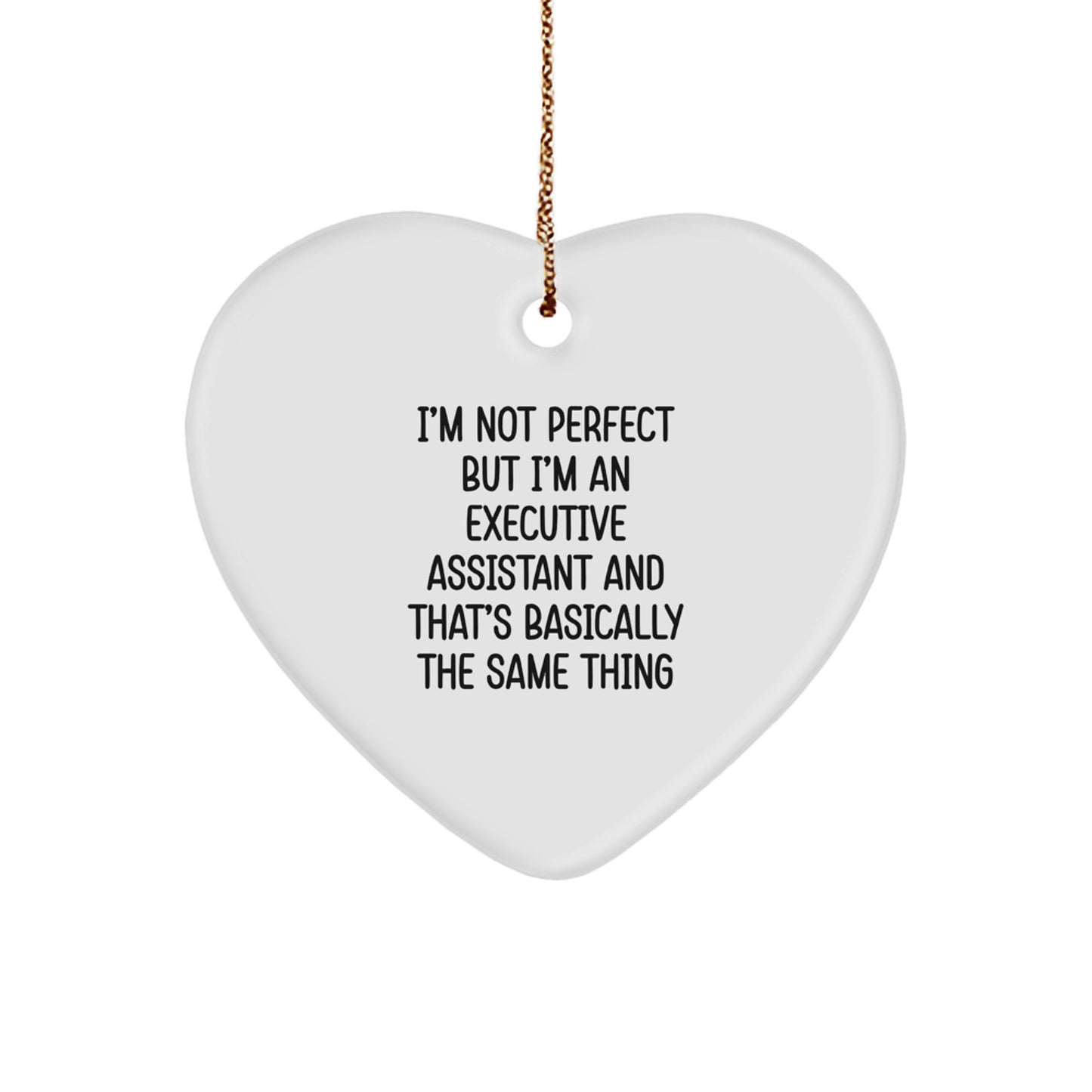Executive Assistant Heart Ornament for Coworkers Idea Christmas Gift - Image 1