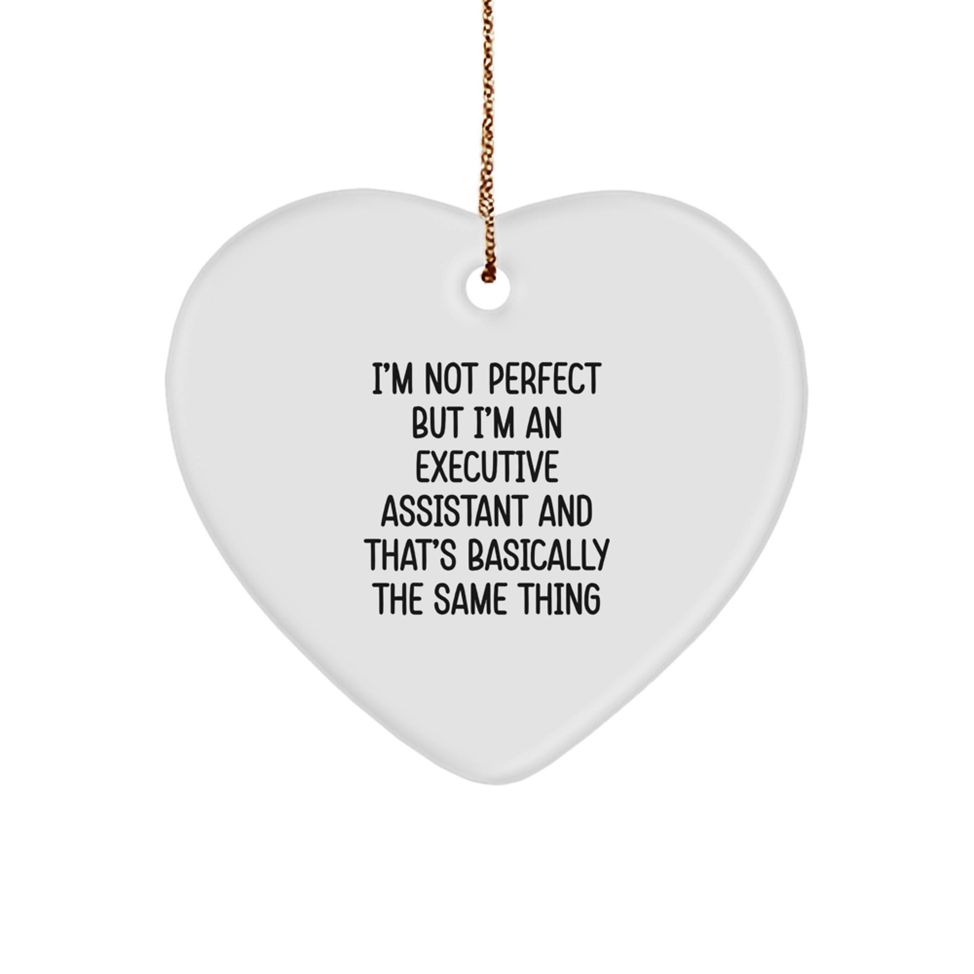 Executive Assistant Heart Ornament for Coworkers Idea Christmas Gift - Image 1