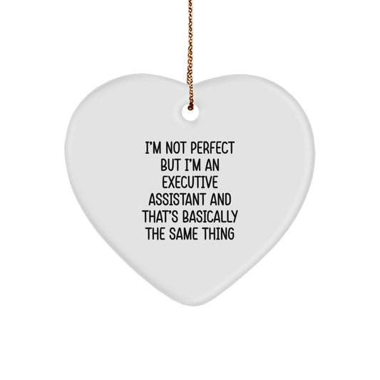 Executive Assistant Heart Ornament for Coworkers Idea Christmas Gift - Image 1