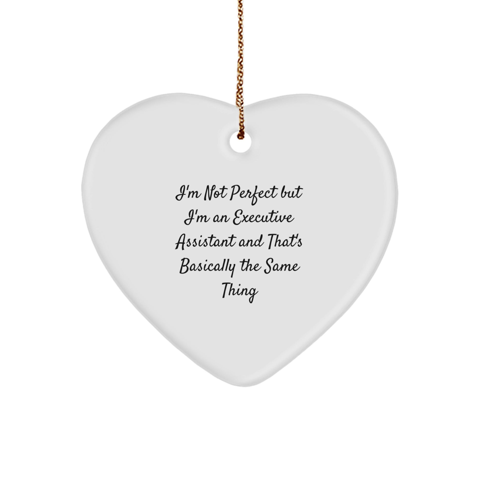 Christmas Gift Surprise Executive Assistant Heart Ornament for Teens - Image 1