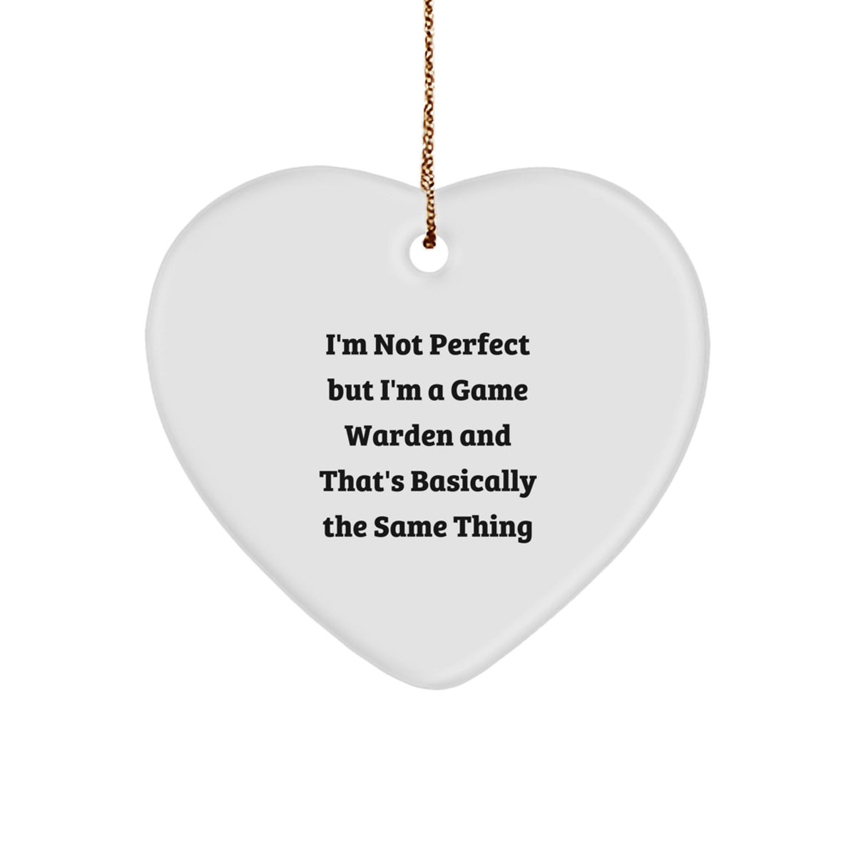 Christmas Gift Game Warden Heart Ornament for Her Present - Image 1