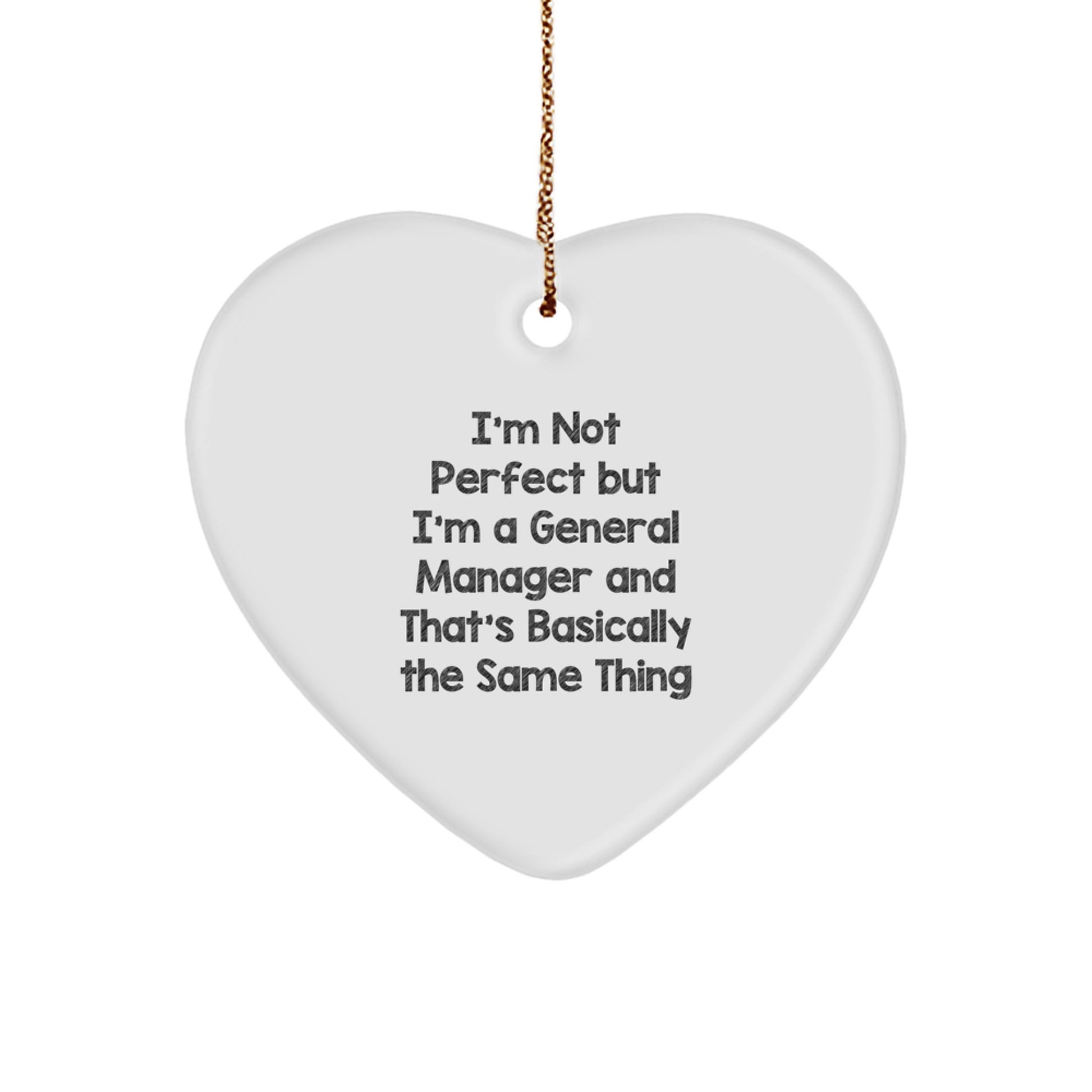 Christmas Gift for Teens Surprise General Manager Heart Ornament - Image 1