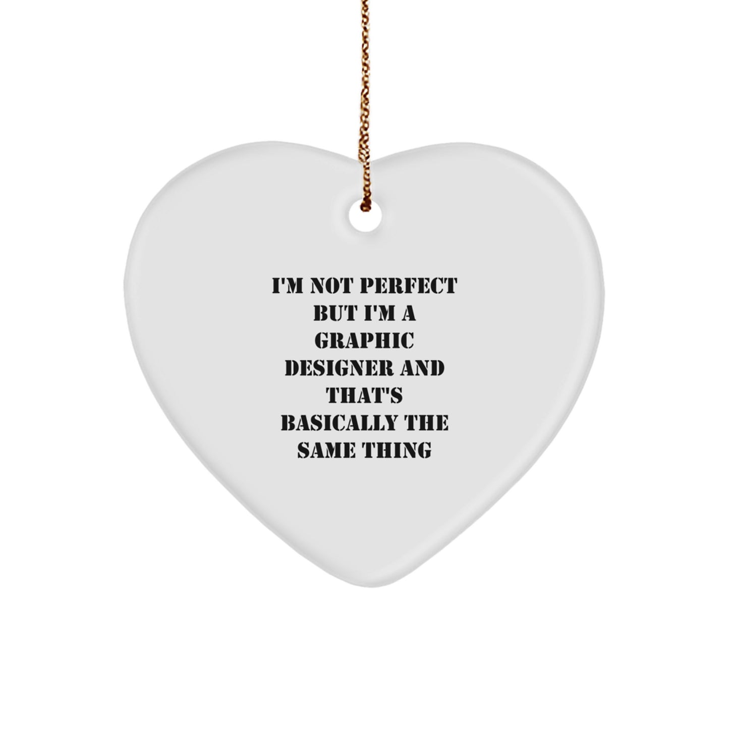 Christmas Gift Heart Ornament for Her Present Graphic Designer - Image 1