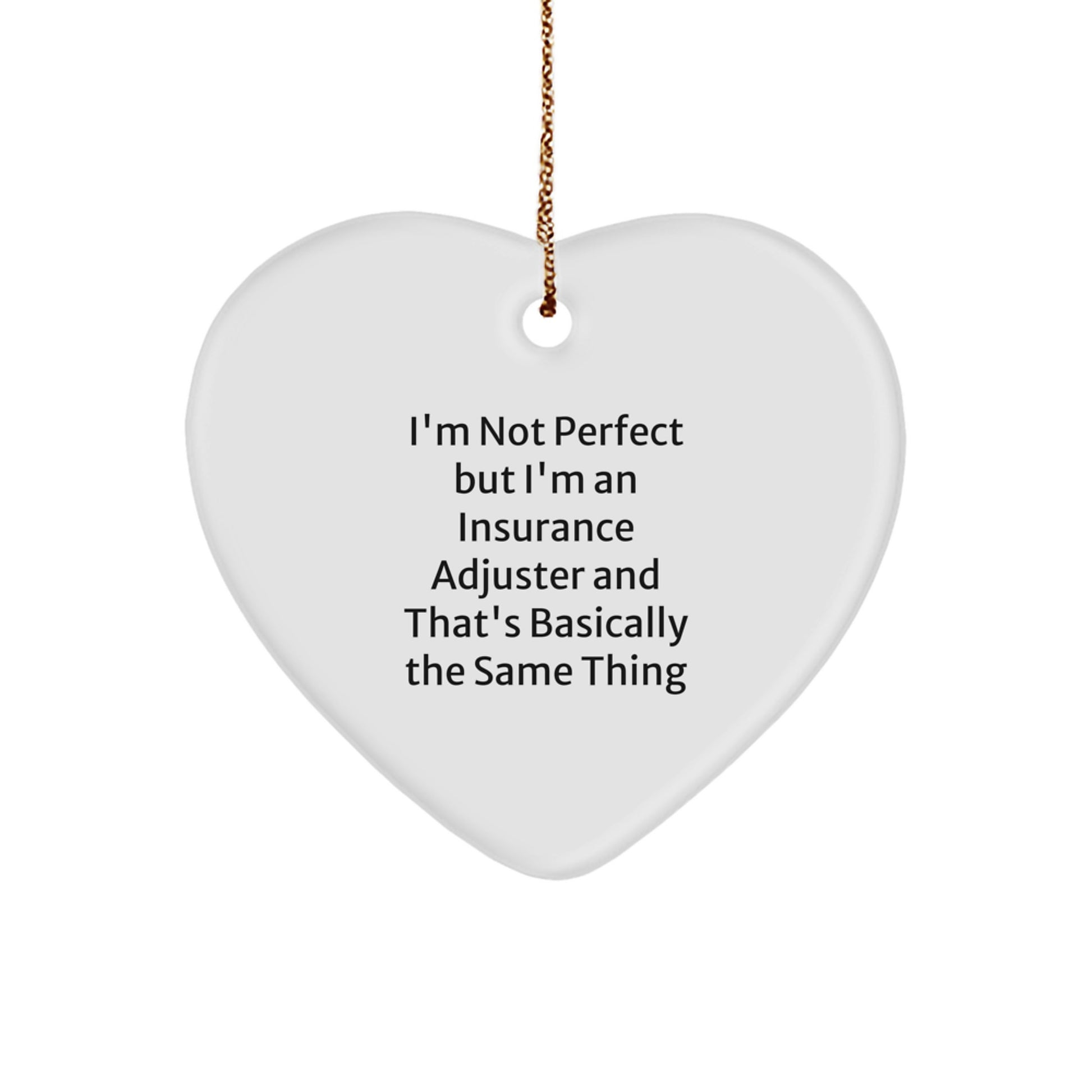 Insurance Adjuster Fav Heart Ornament Keepsake for Kids Christmas Gift - Image 1