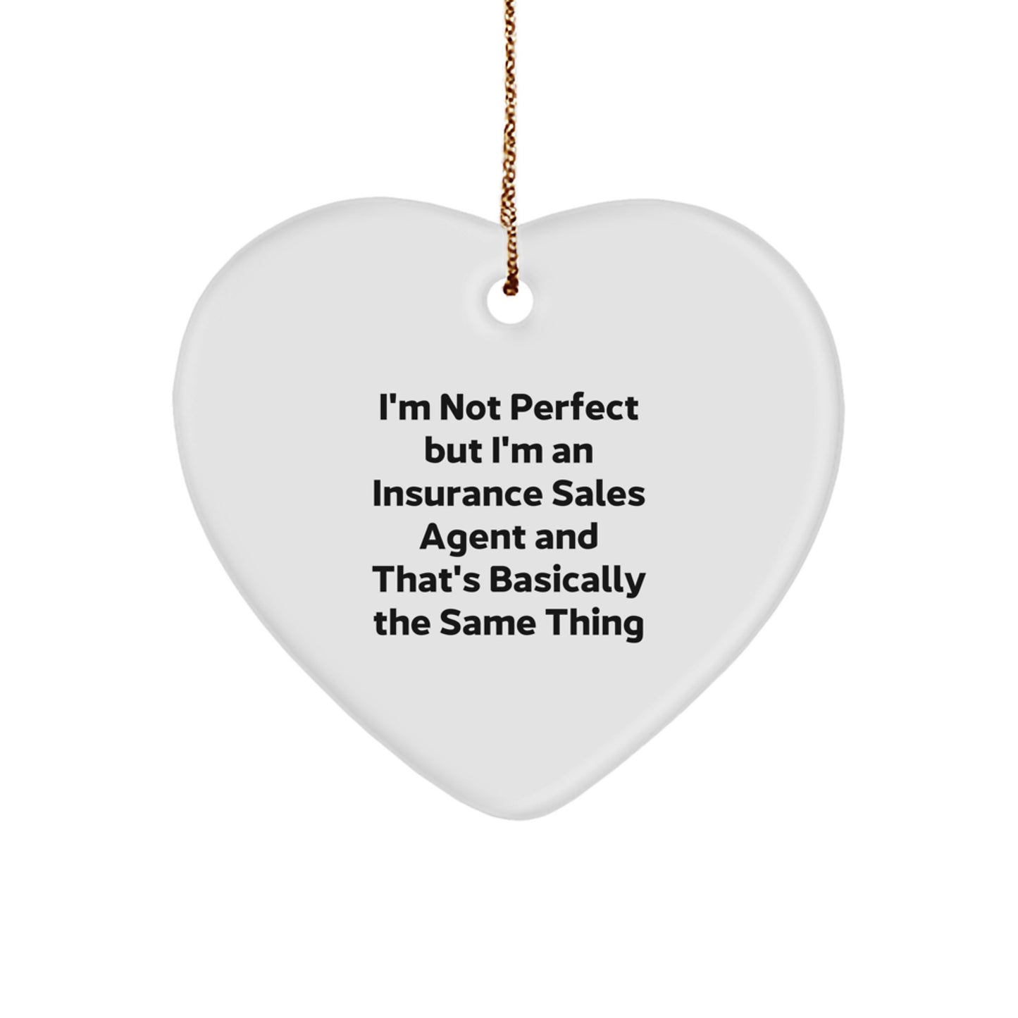 Heart Ornament Christmas Gift for Friends – Insurance Sales Agent - Image 1