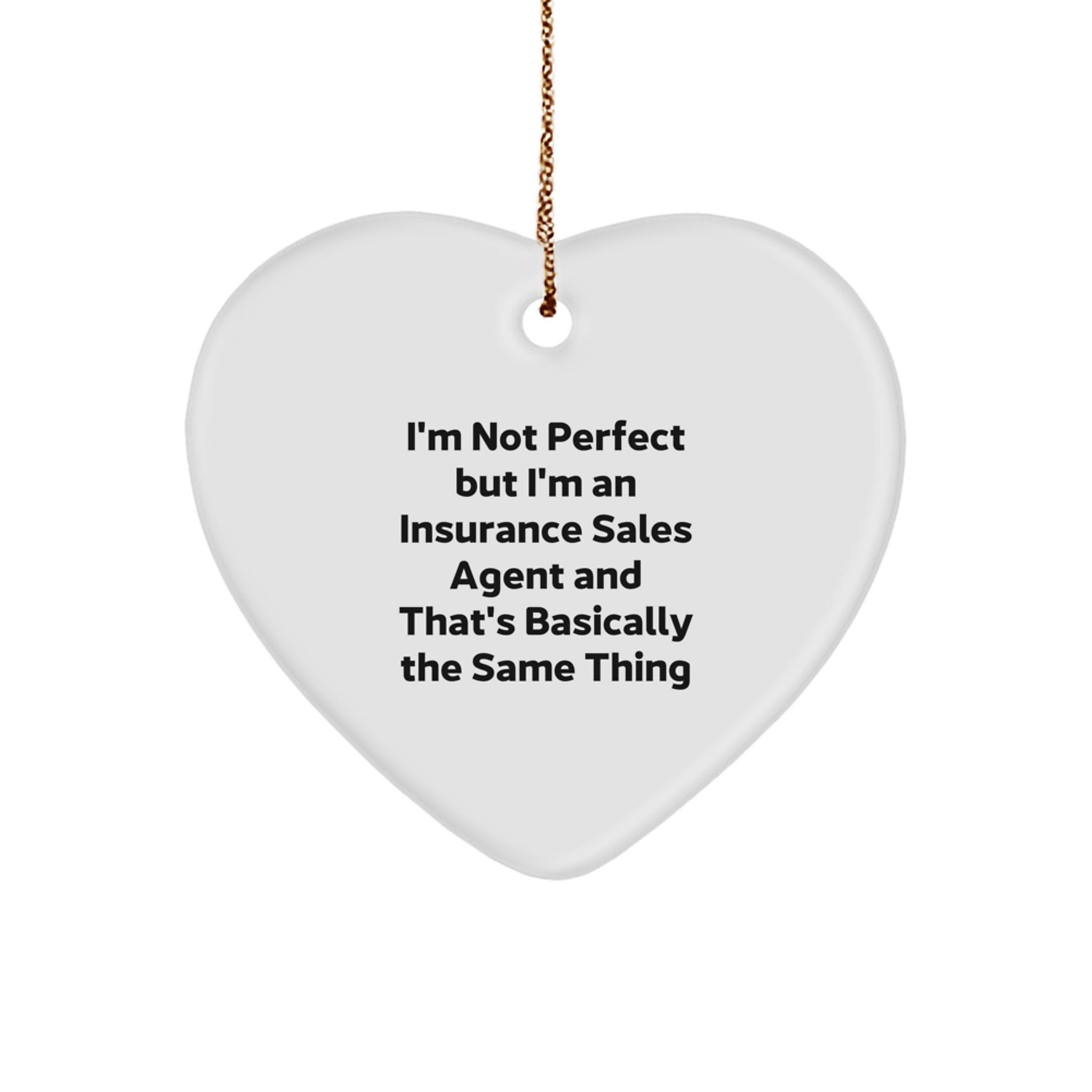 Heart Ornament Christmas Gift for Friends – Insurance Sales Agent - Image 1