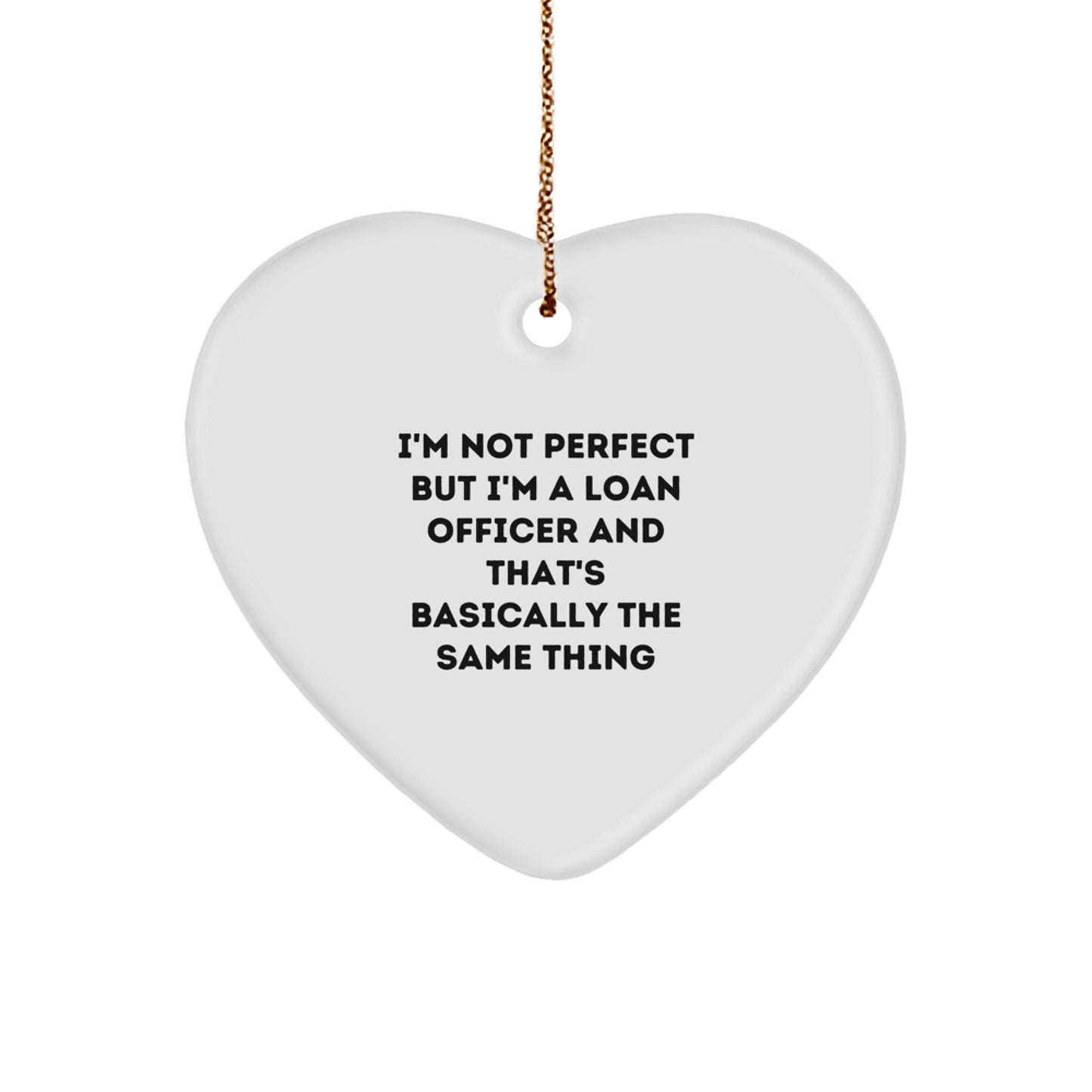 Christmas Gift Surprise for Teens Loan Officer Heart Ornament - Image 1