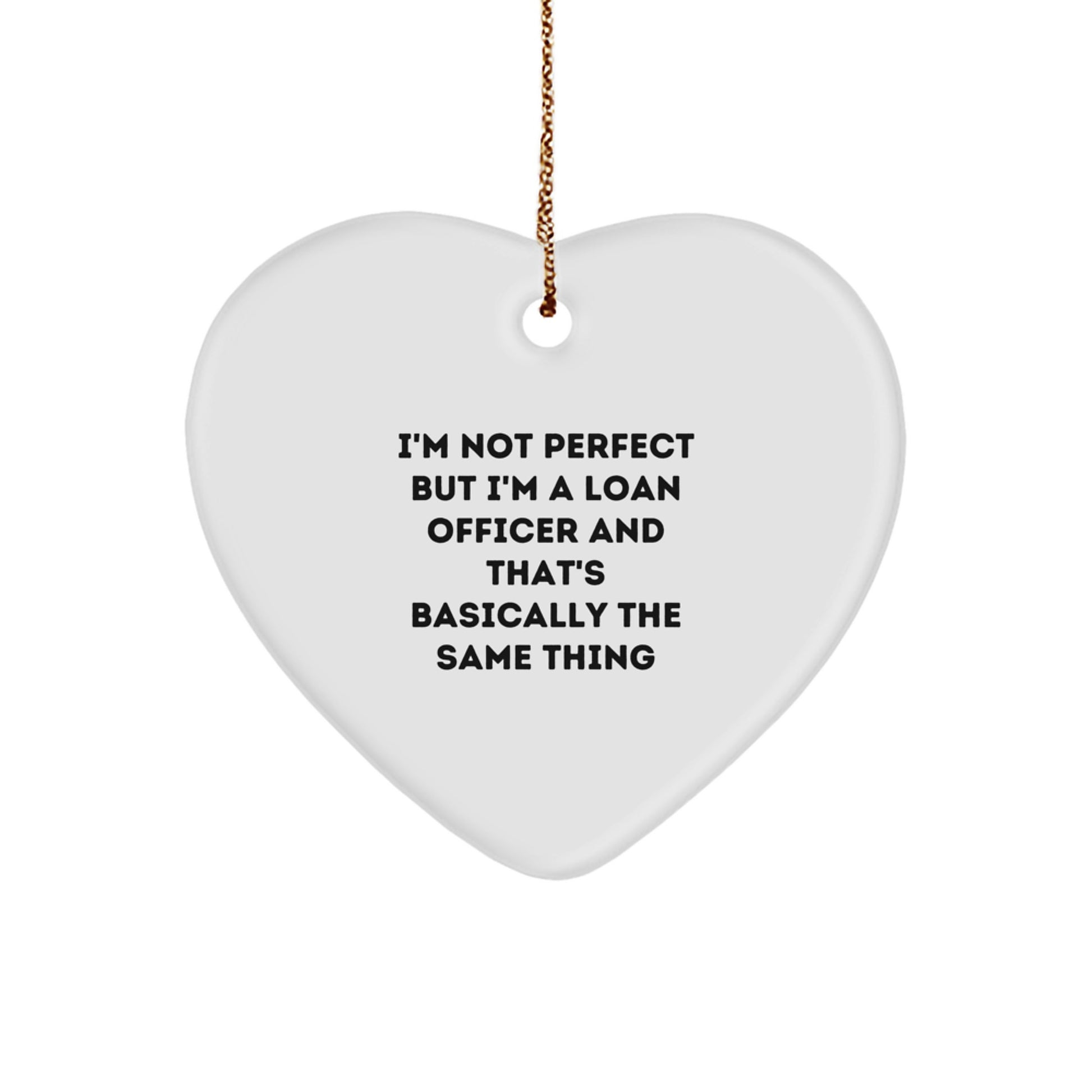 Christmas Gift Surprise for Teens Loan Officer Heart Ornament - Image 1