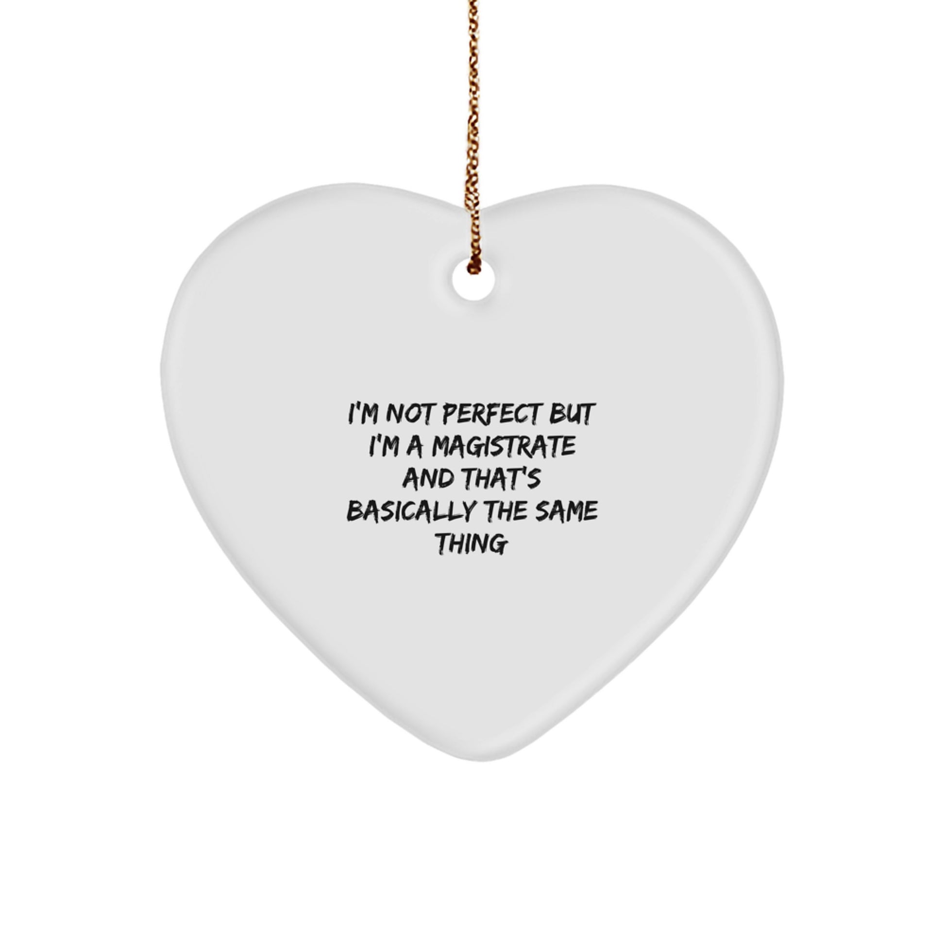 Magistrate Heart Ornament Christmas Gift for Her Holiday Keepsake - Image 1