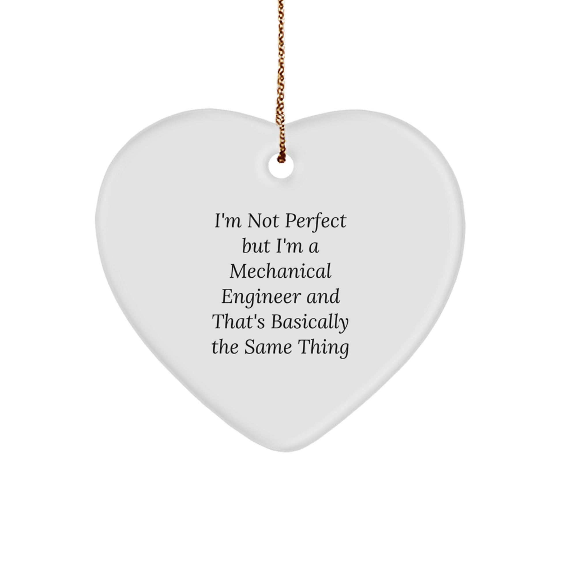 Funny Mechanical Engineer Heart Ornament Gifts from Friends for Men on Christmas - Image 1