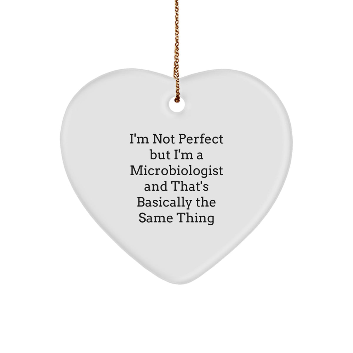 Microbiologist Heart Ornament for Family Treasure Christmas Gift - Image 1
