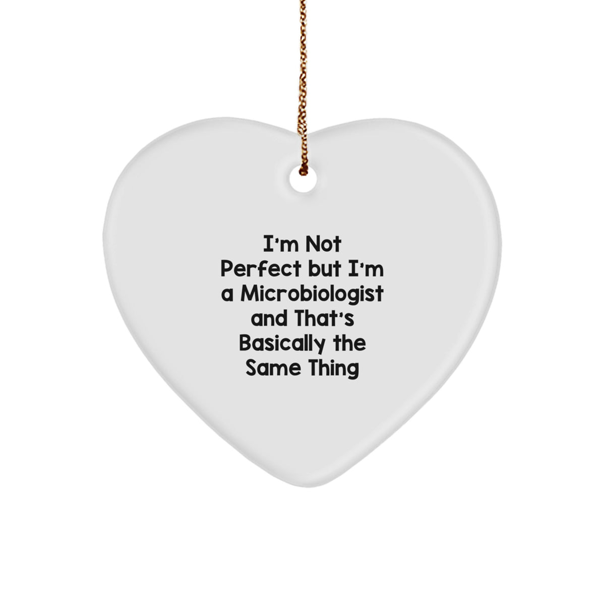 Favorite Microbiologist Heart Ornament for Kids Christmas Gift - Image 1