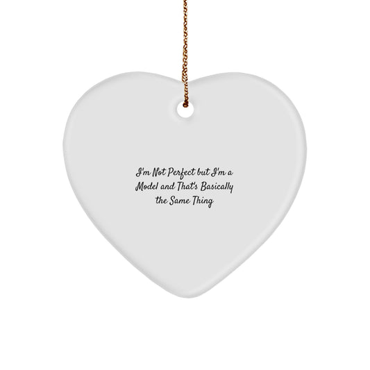 Christmas Gift for Her Model Heart Ornament Present - Image 1