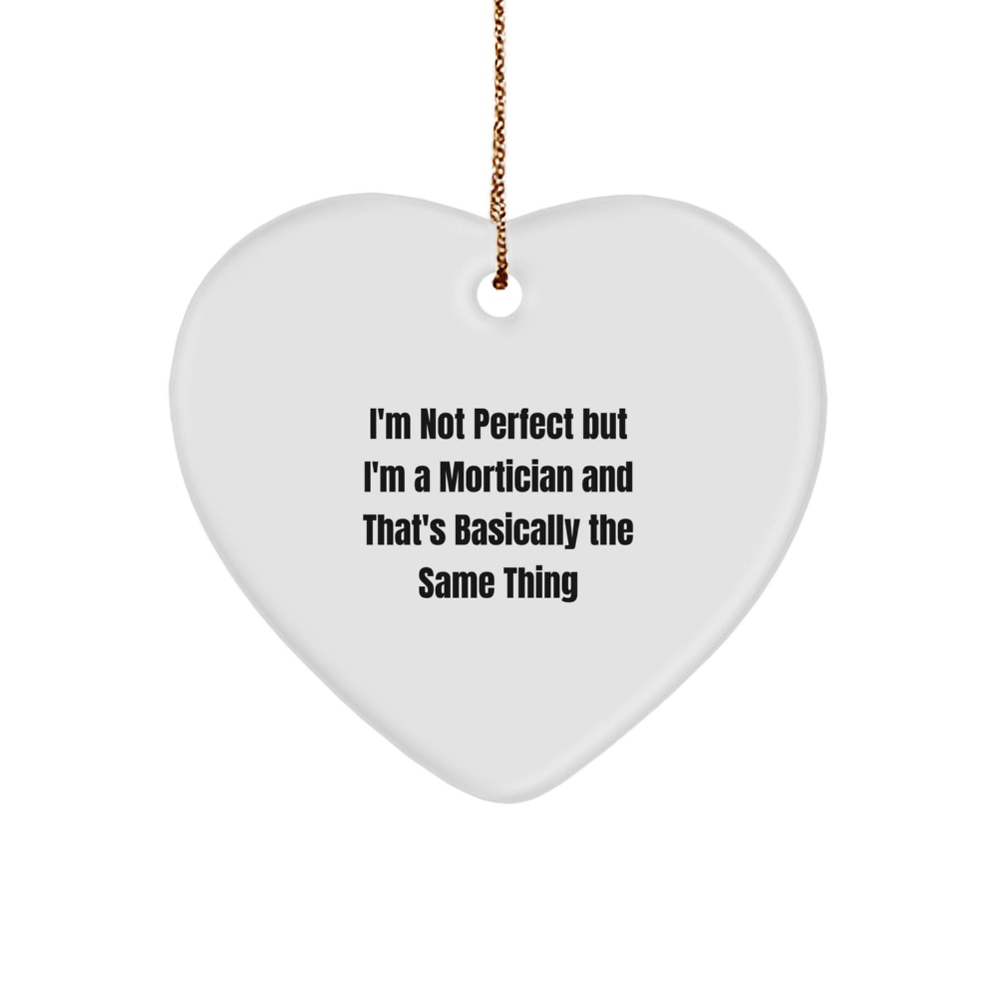 Christmas Gift for Her Mortician Heart Ornament Present - Image 1