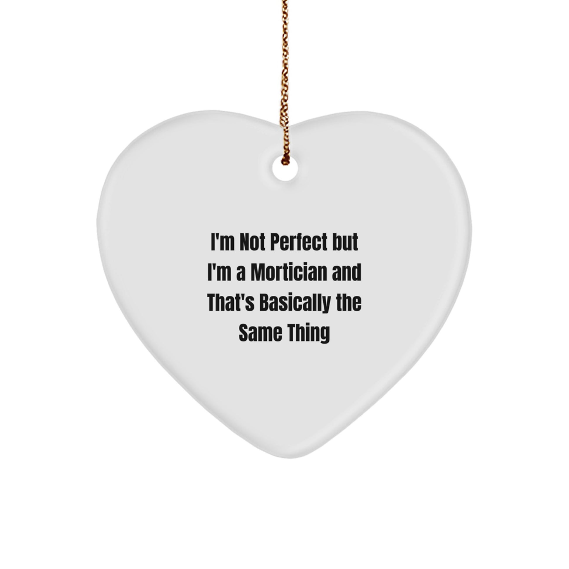 Christmas Gift for Her Mortician Heart Ornament Present - Image 1