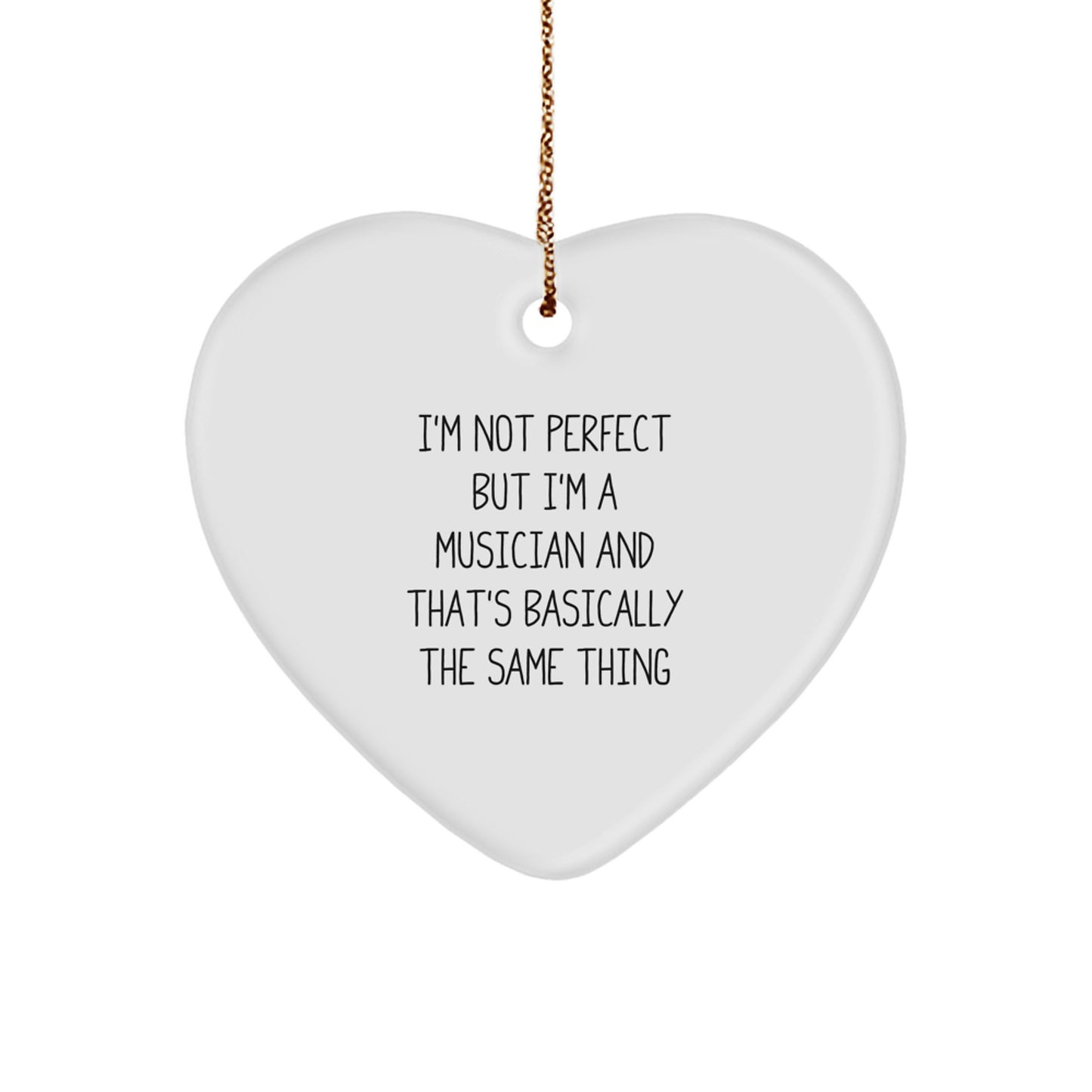 Musician Surprise Heart Ornament Bright Christmas Gift for Family - Image 1