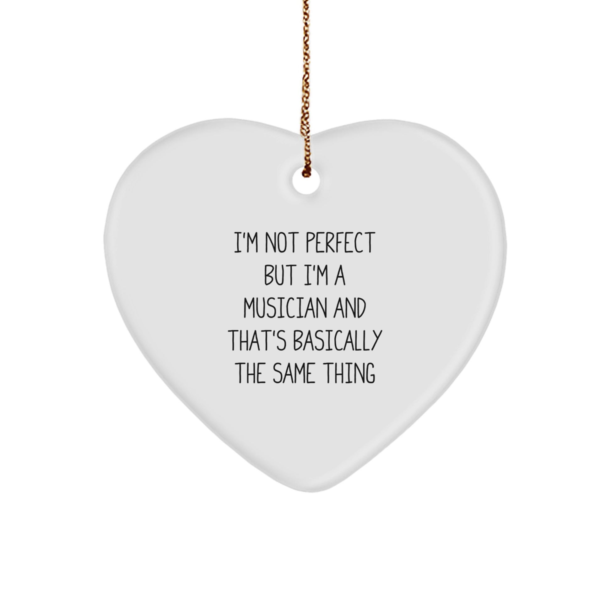 Musician Surprise Heart Ornament Bright Christmas Gift for Family - Image 1