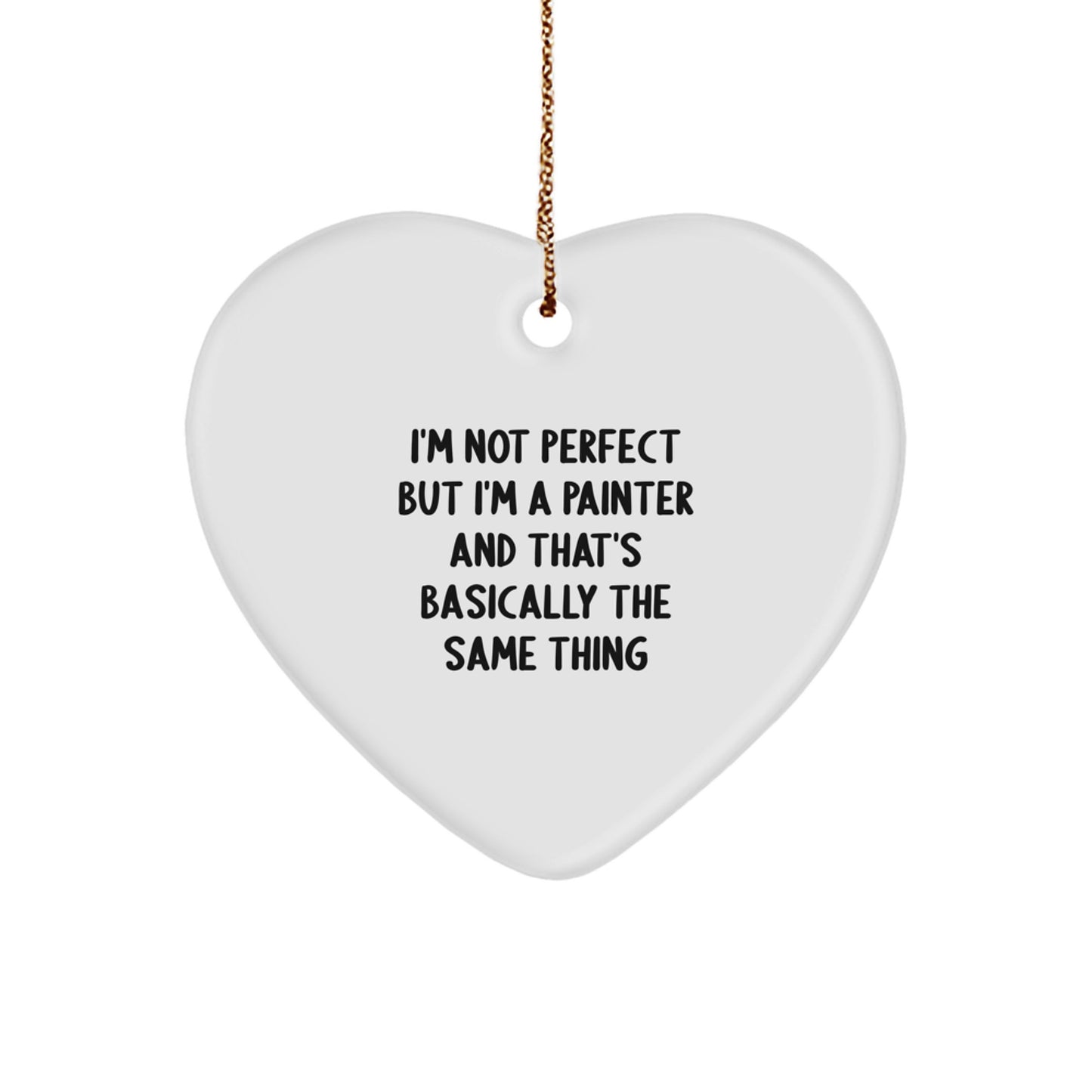 Painter Heart Ornament for a Colleague Companion Christmas Gift - Image 1
