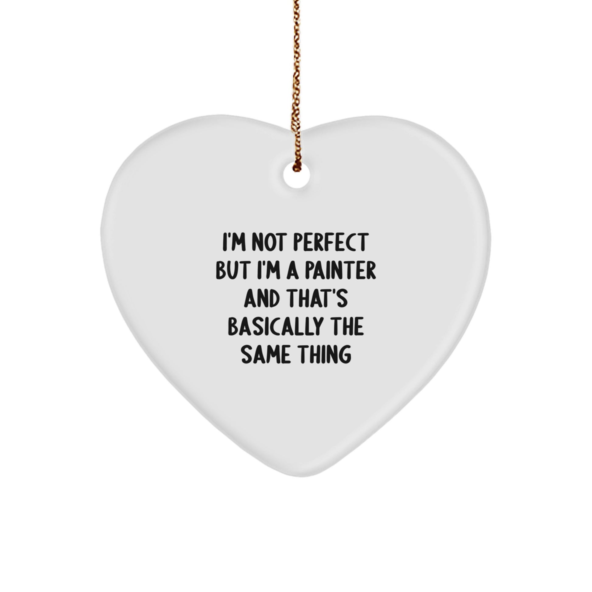 Painter Heart Ornament for a Colleague Companion Christmas Gift - Image 1