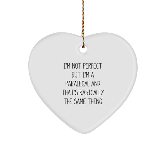 Paralegal Favorite Heart Ornament for Kids Bright Christmas Gift - Image 1