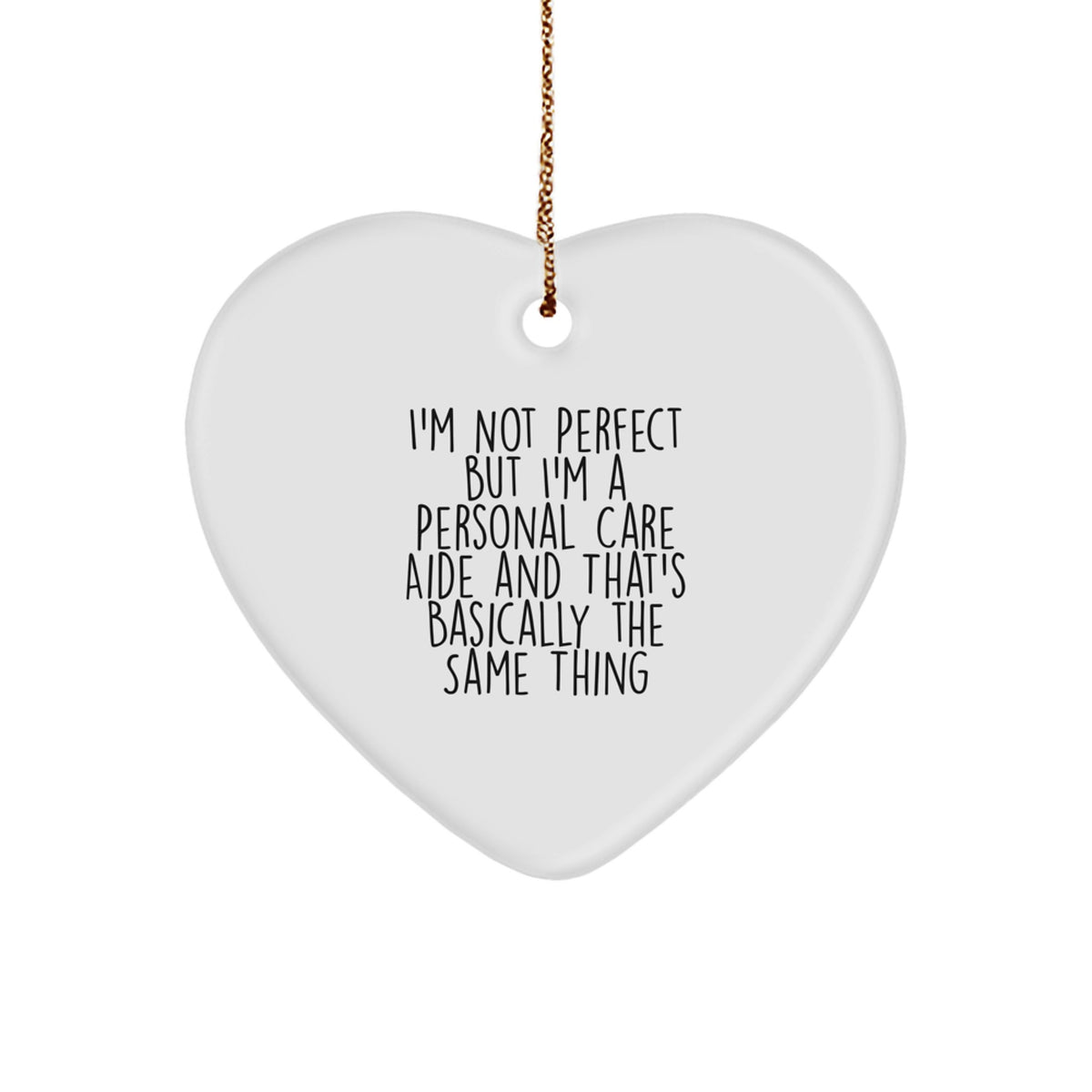 Favorite Kids Personal Care Aide Heart Ornament Christmas Gift - Image 1