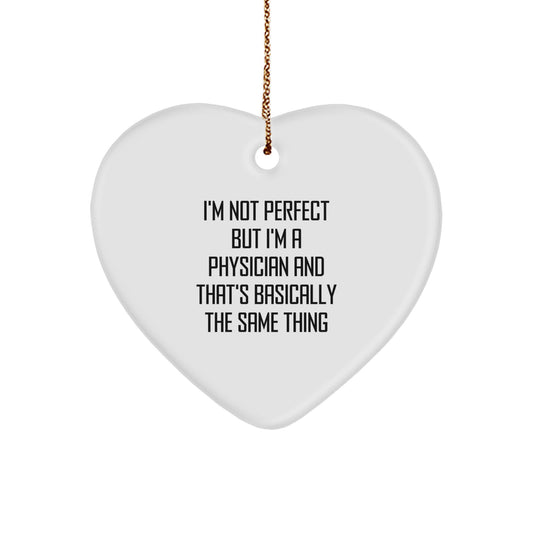 Christmas Gift for Her Physician Heart Ornament Present Bright Keepsake - Image 1