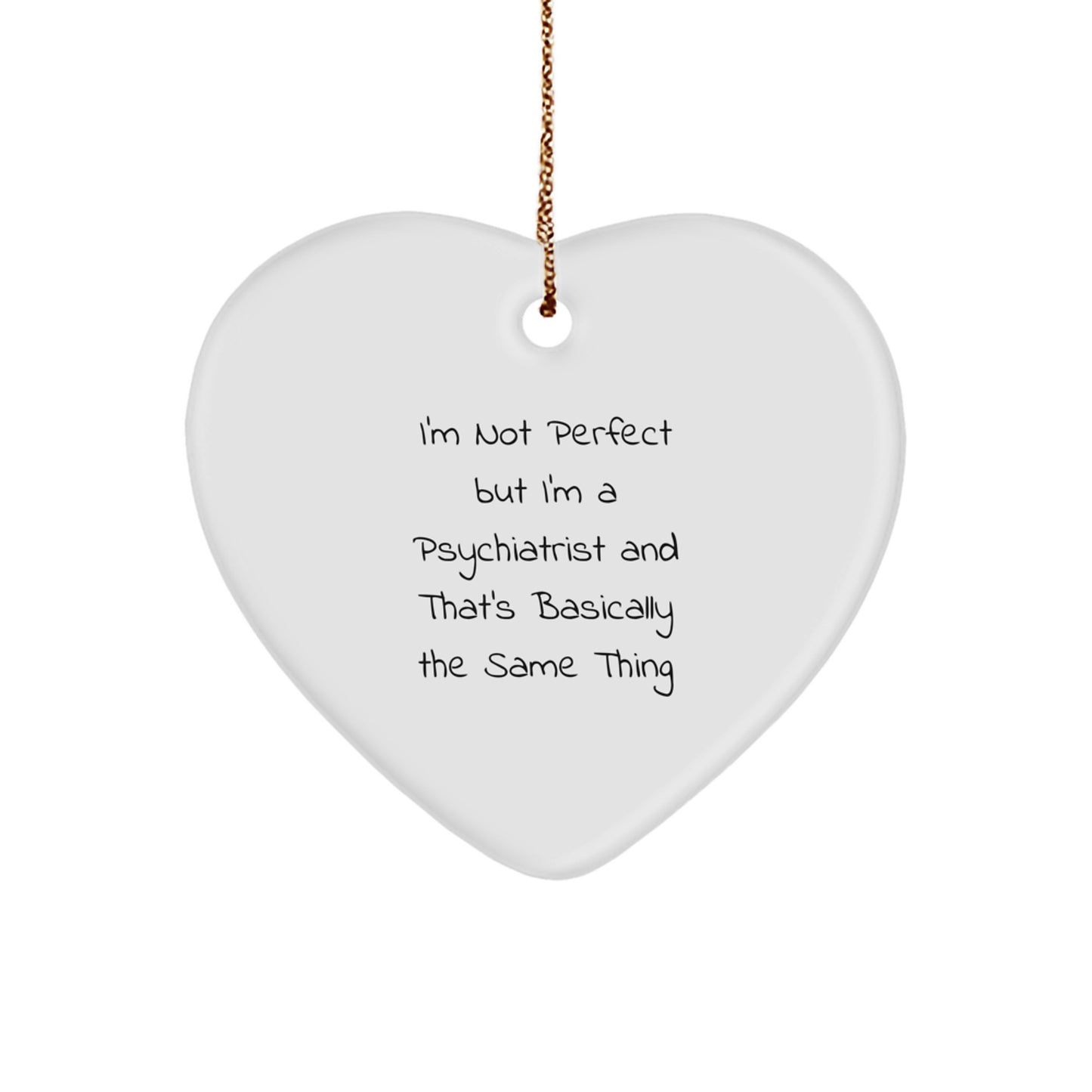Christmas Gift for Her Psychiatrist Heart Ornament Present Bright - Image 1