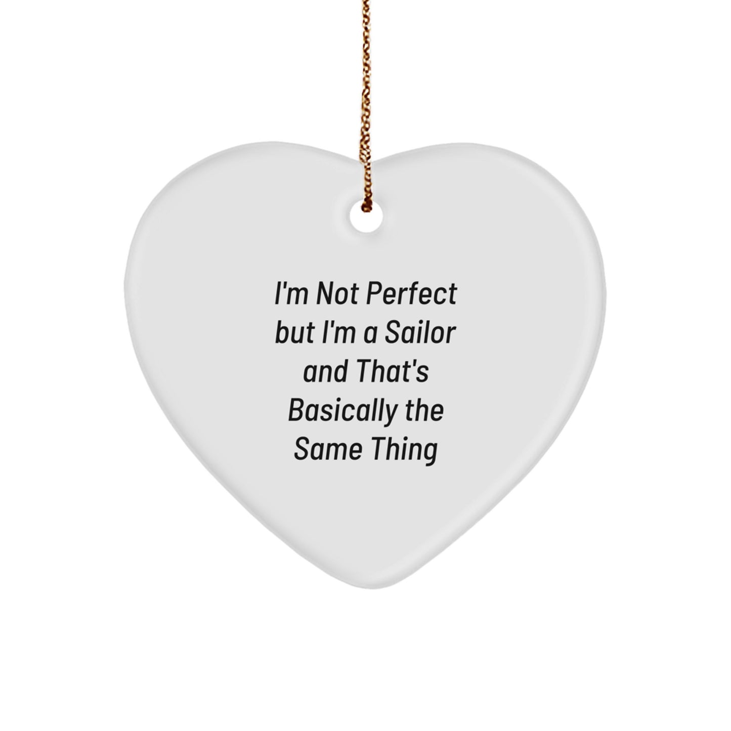 Christmas Gift for Teens Surprise Sailor Heart Ornament - Image 1