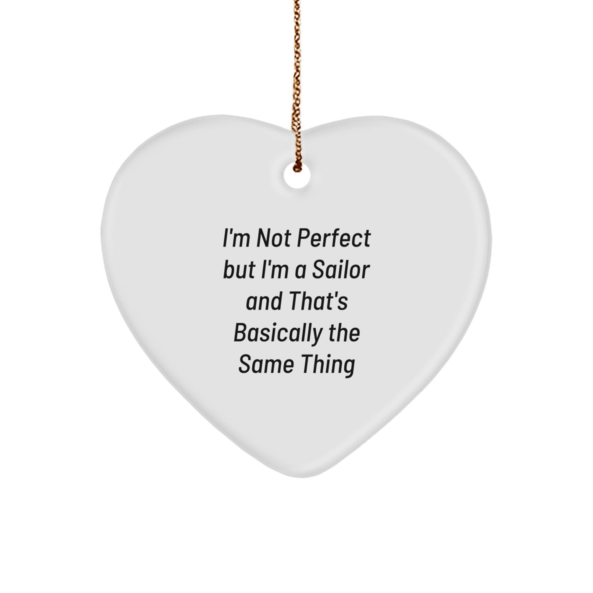 Christmas Gift for Teens Surprise Sailor Heart Ornament - Image 1