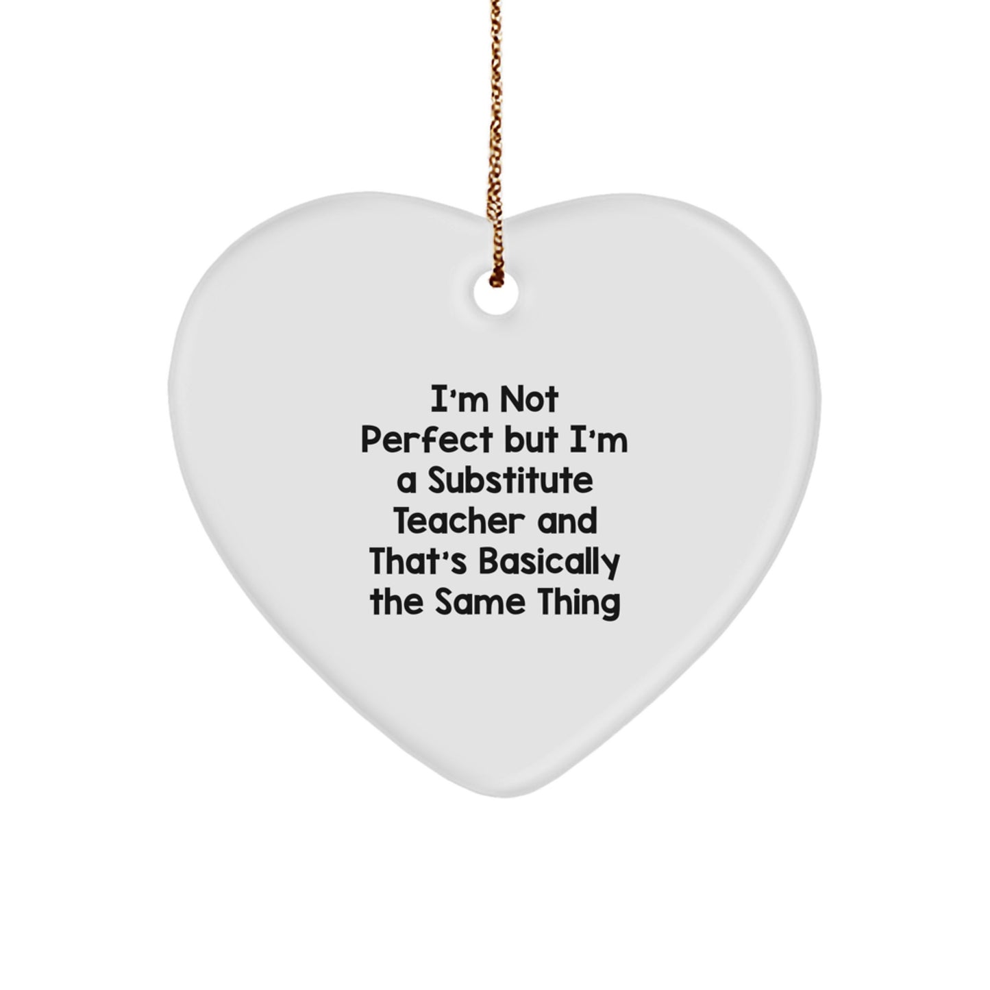 Substitute Teacher Favorite Keepsake Christmas Ornament for Kids Gift - Image 1