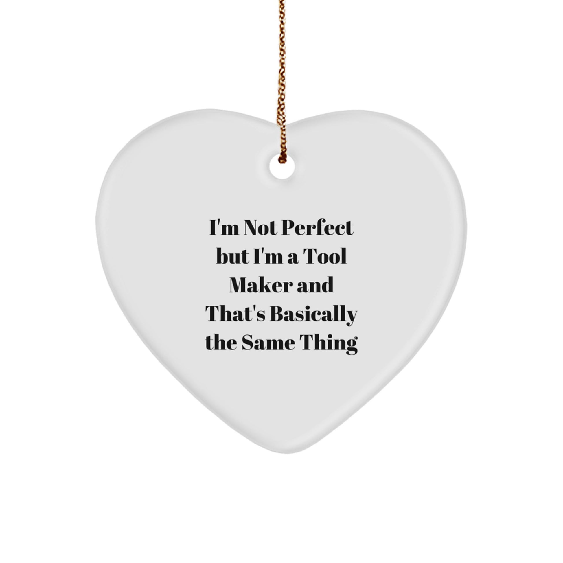 Sincere Tool Maker Heart Ornament for Roommates Christmas Gift - Image 1