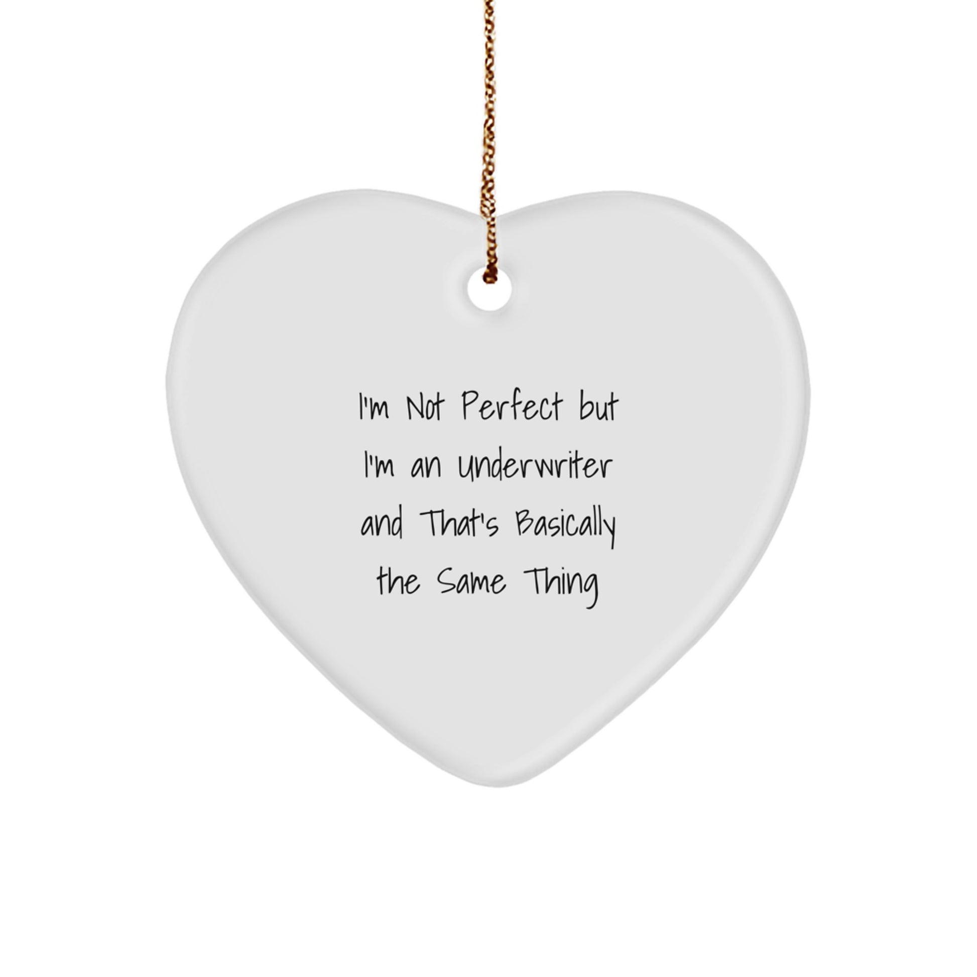 Underwriter Heart Christmas Ornament Essential for a Best Friend Gift - Image 1