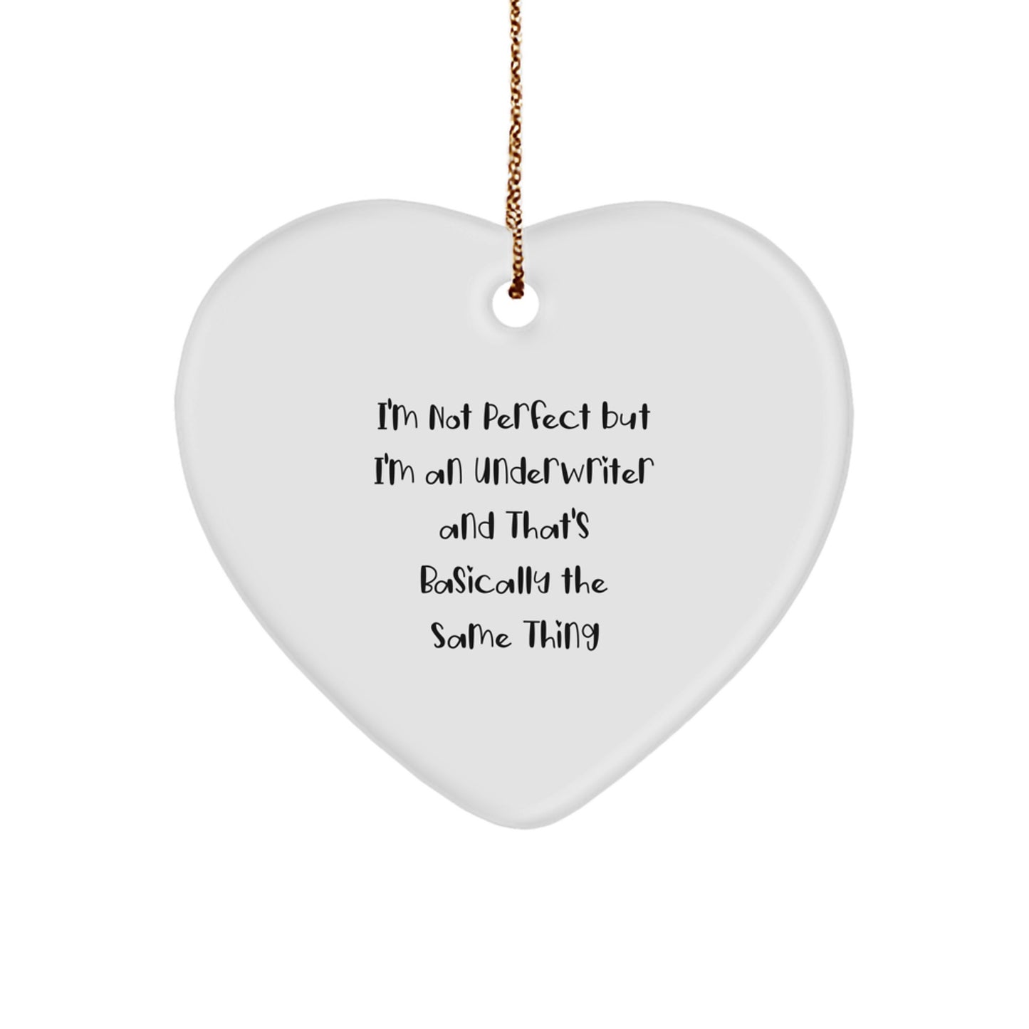Underwriter Heart Christmas Ornament Collectible for Neighbors Gift - Image 1