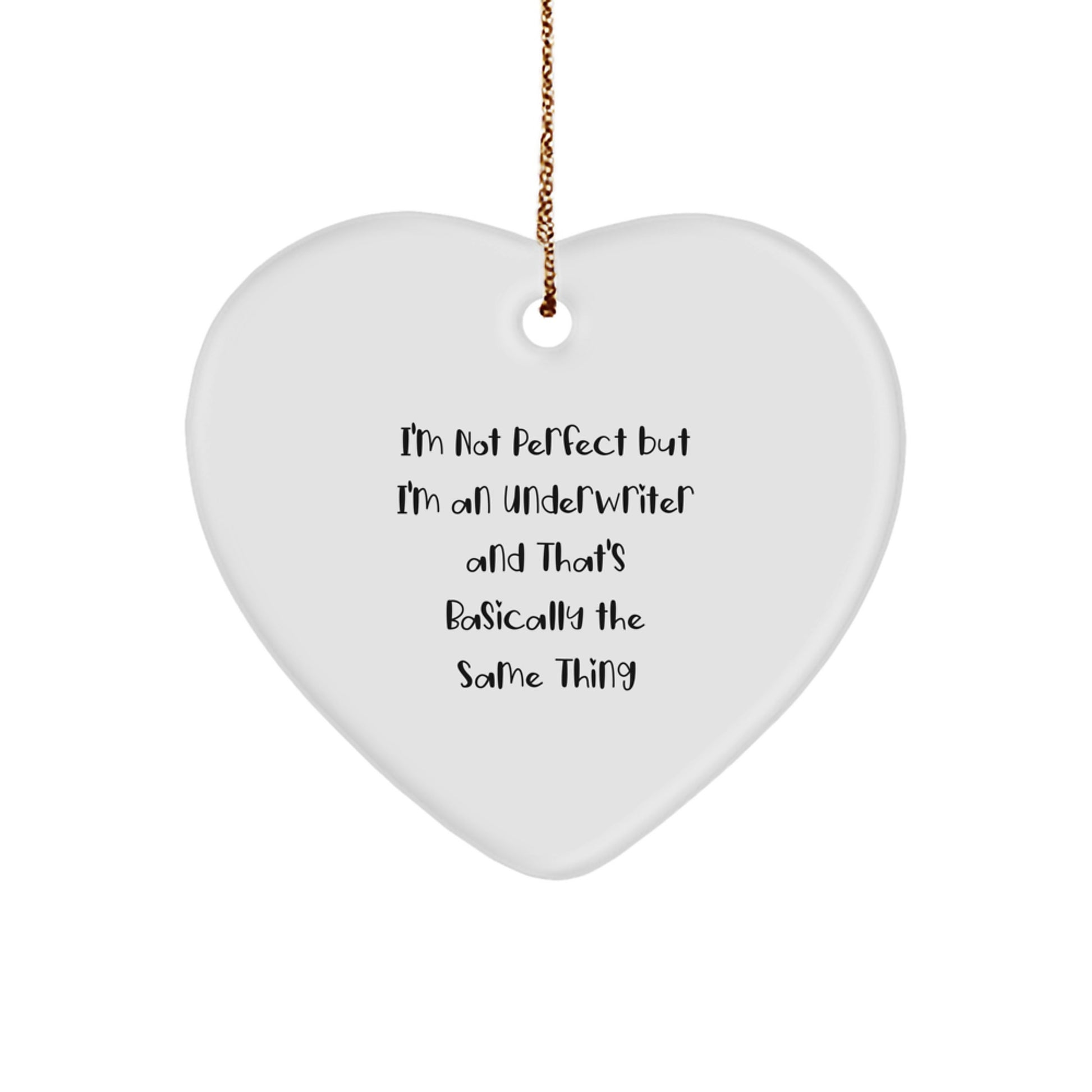 Underwriter Heart Christmas Ornament Collectible for Neighbors Gift - Image 1
