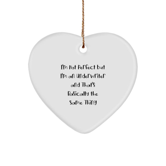 Underwriter Heart Christmas Ornament Collectible for Neighbors Gift - Image 1