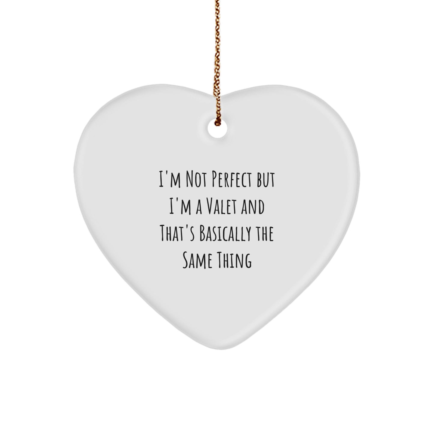 Collectible Valet Heart Ornament Christmas Gift for Neighbors - Image 1