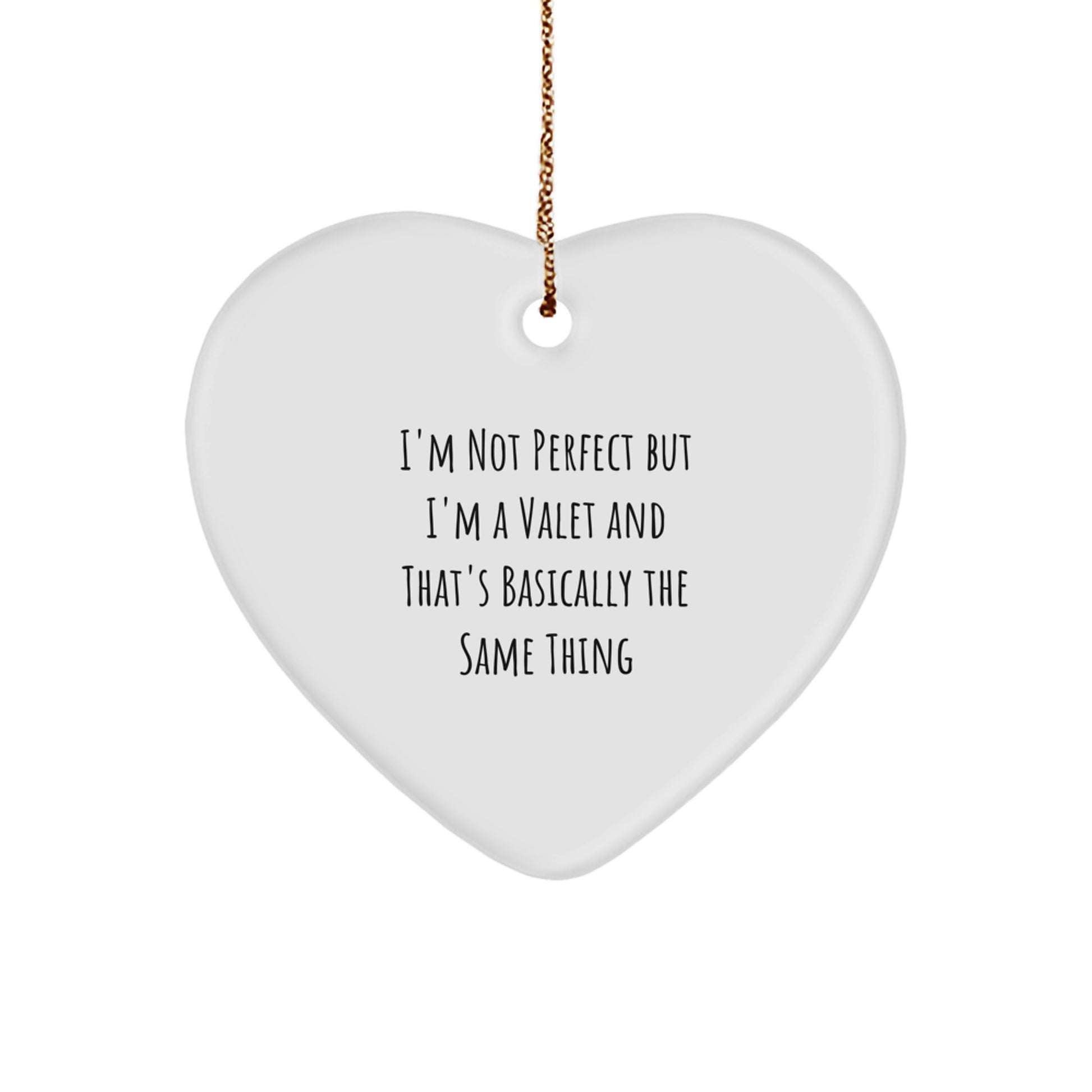 Collectible Valet Heart Ornament Christmas Gift for Neighbors - Image 1